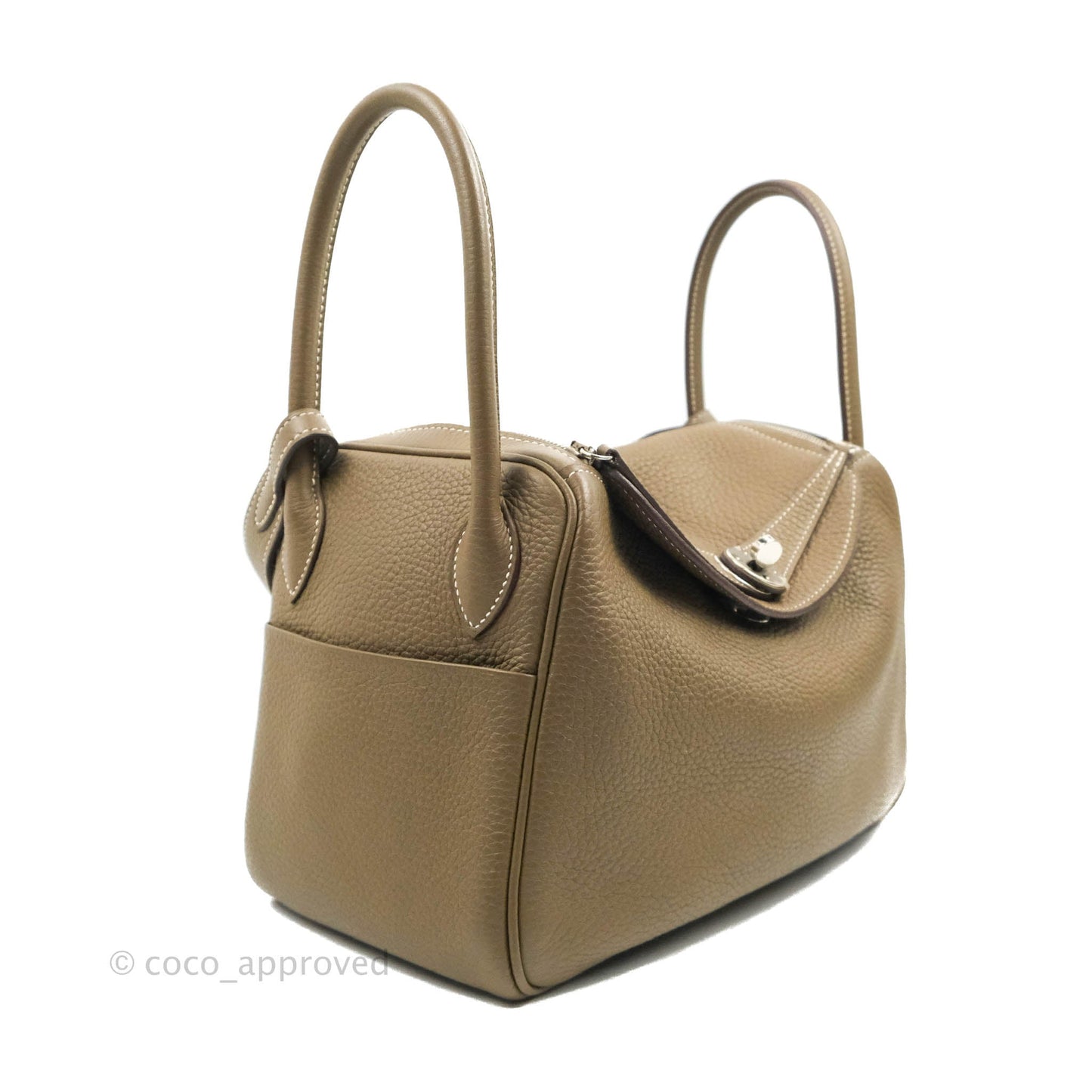 Hermès Lindy 26 Taurillon Clemence Etoupe Palladium Hardware
