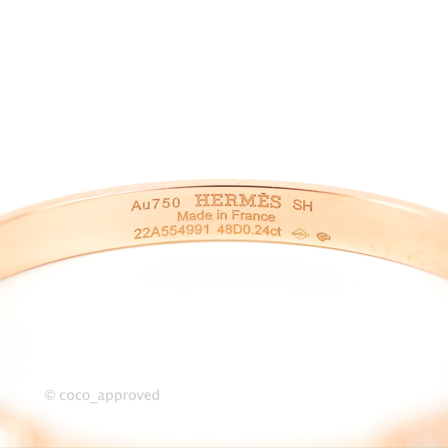 Hermès Collier De Chien Bracelet Rose Gold PM