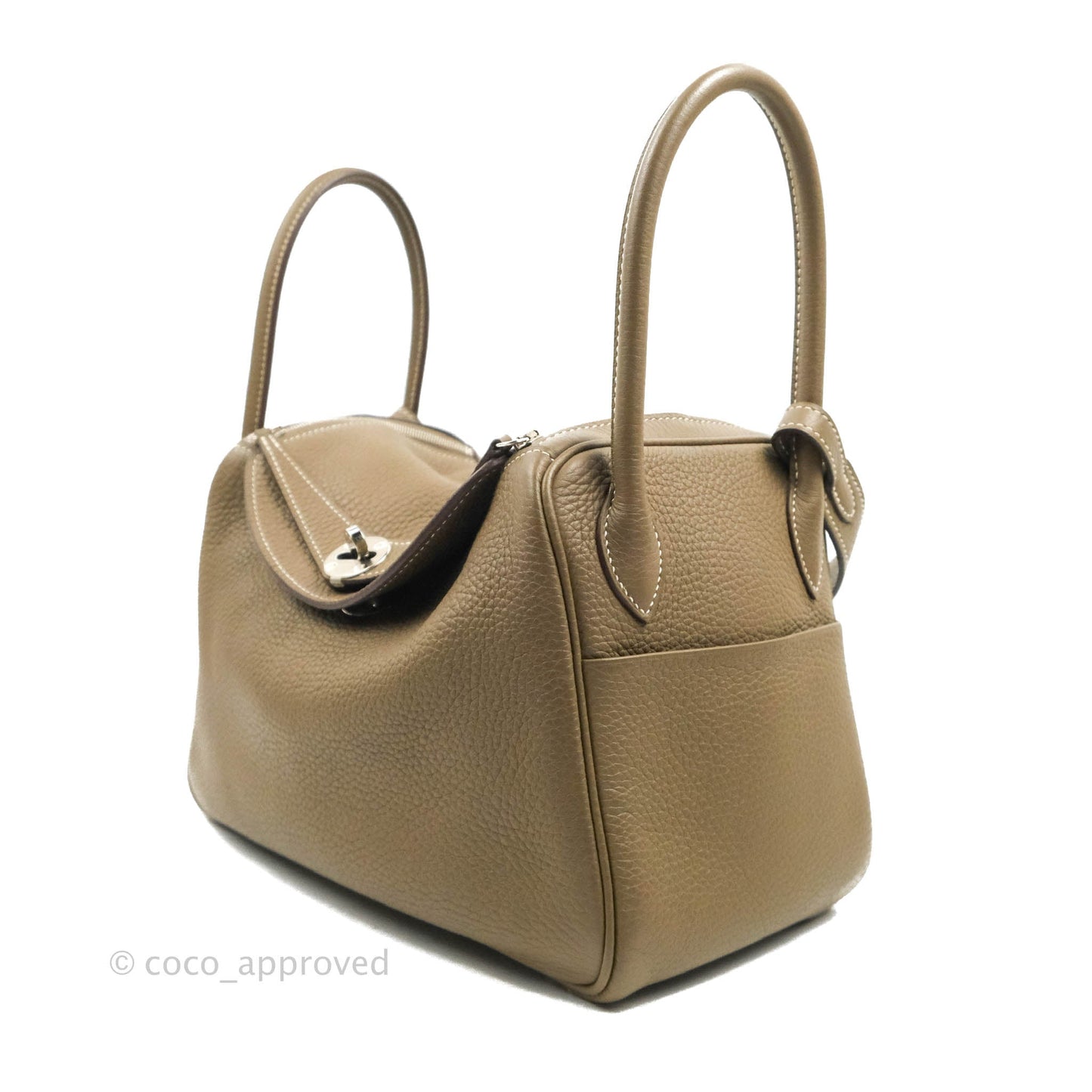 Hermès Lindy 26 Taurillon Clemence Etoupe Palladium Hardware