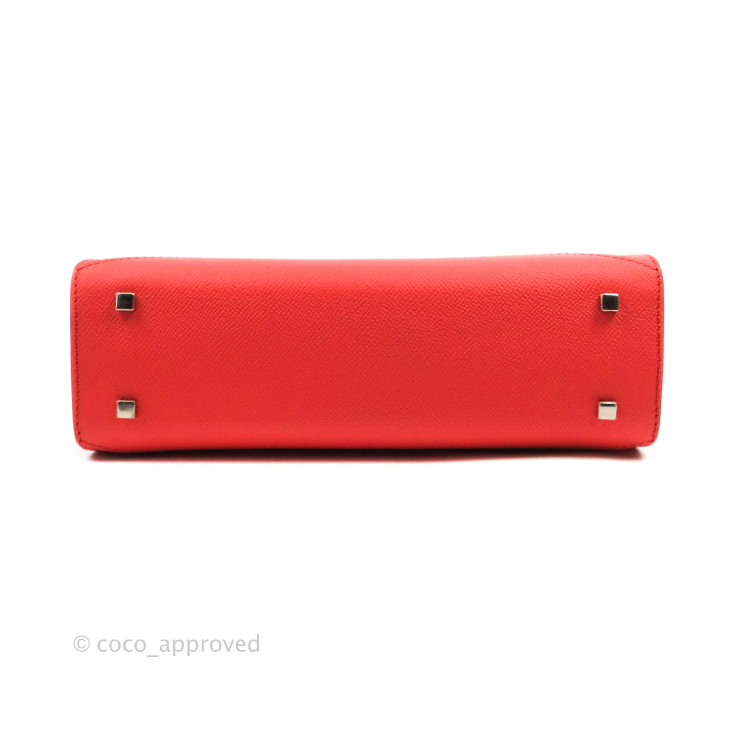 Moynat Gabrielle PM Bag Red Calfskin Silver Hardware