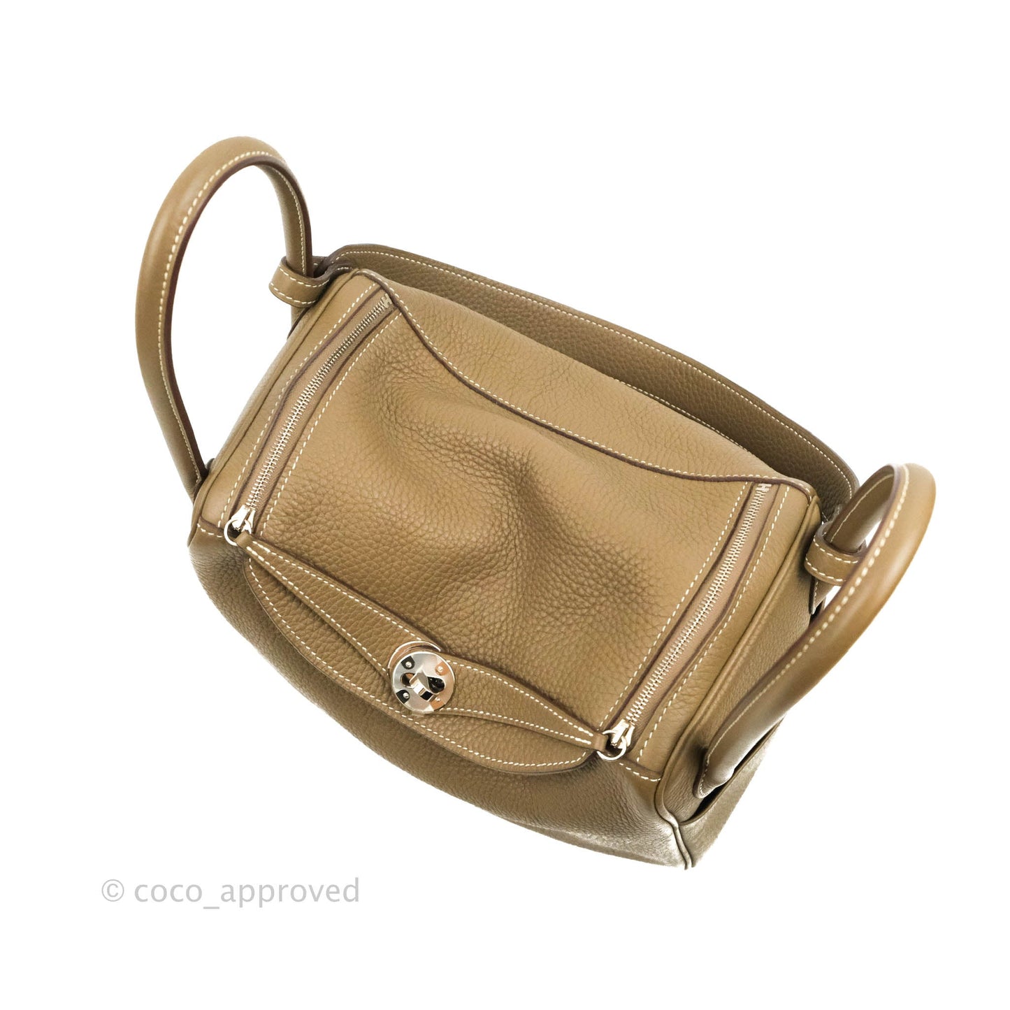 Hermès Lindy 26 Taurillon Clemence Etoupe Palladium Hardware