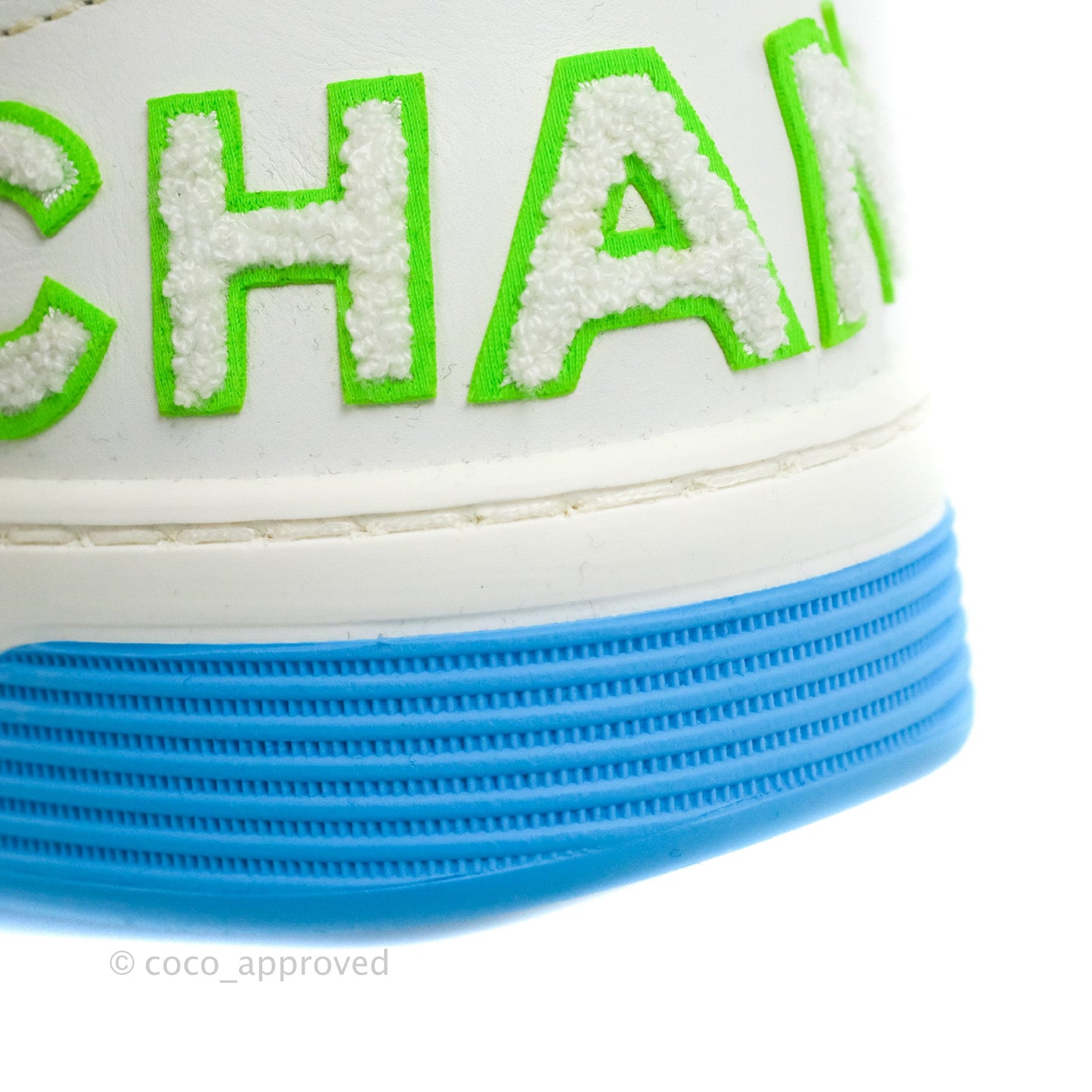 Chanel Calfskin Sneakers White Multicolor Size 38.5