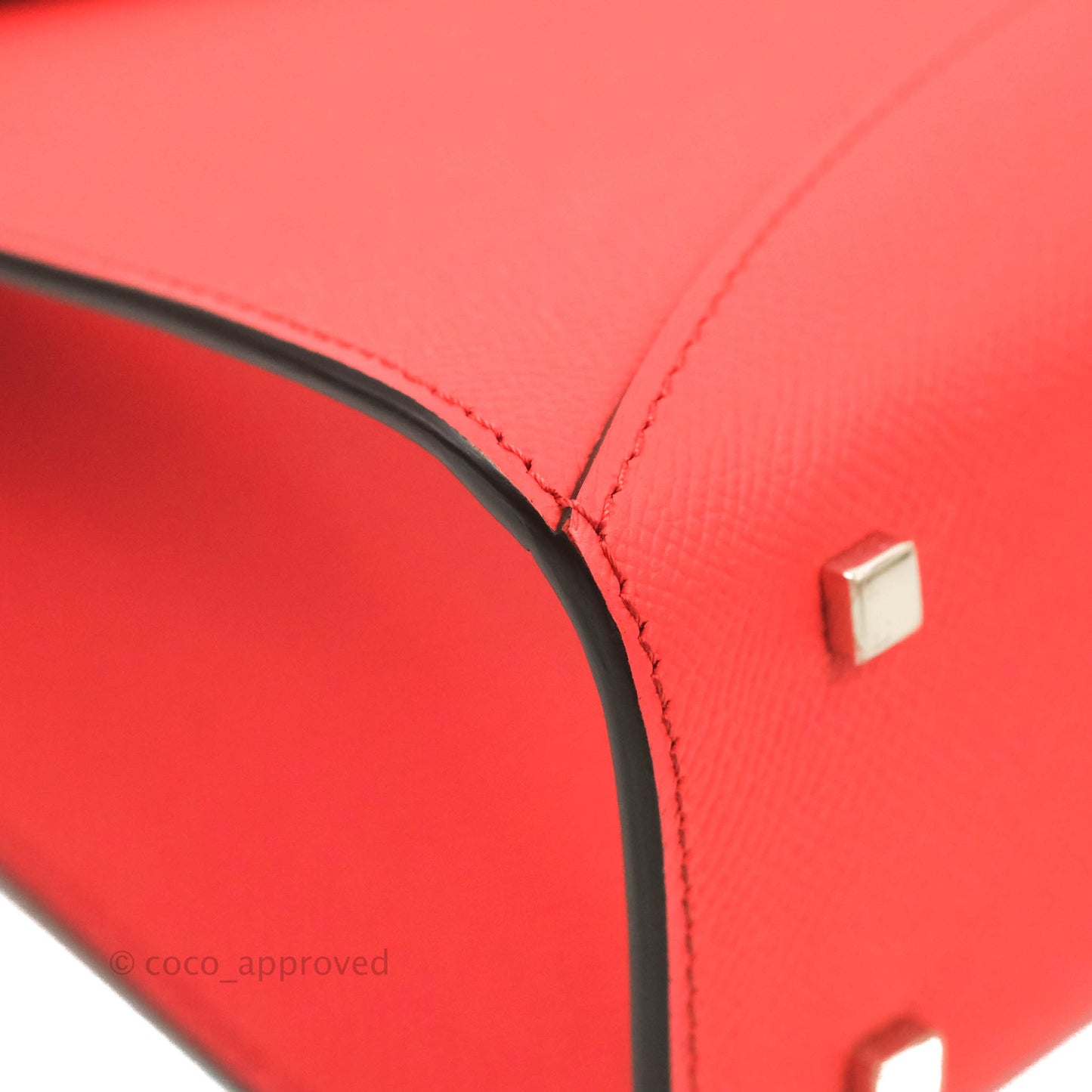 Moynat Gabrielle PM Bag Red Calfskin Silver Hardware