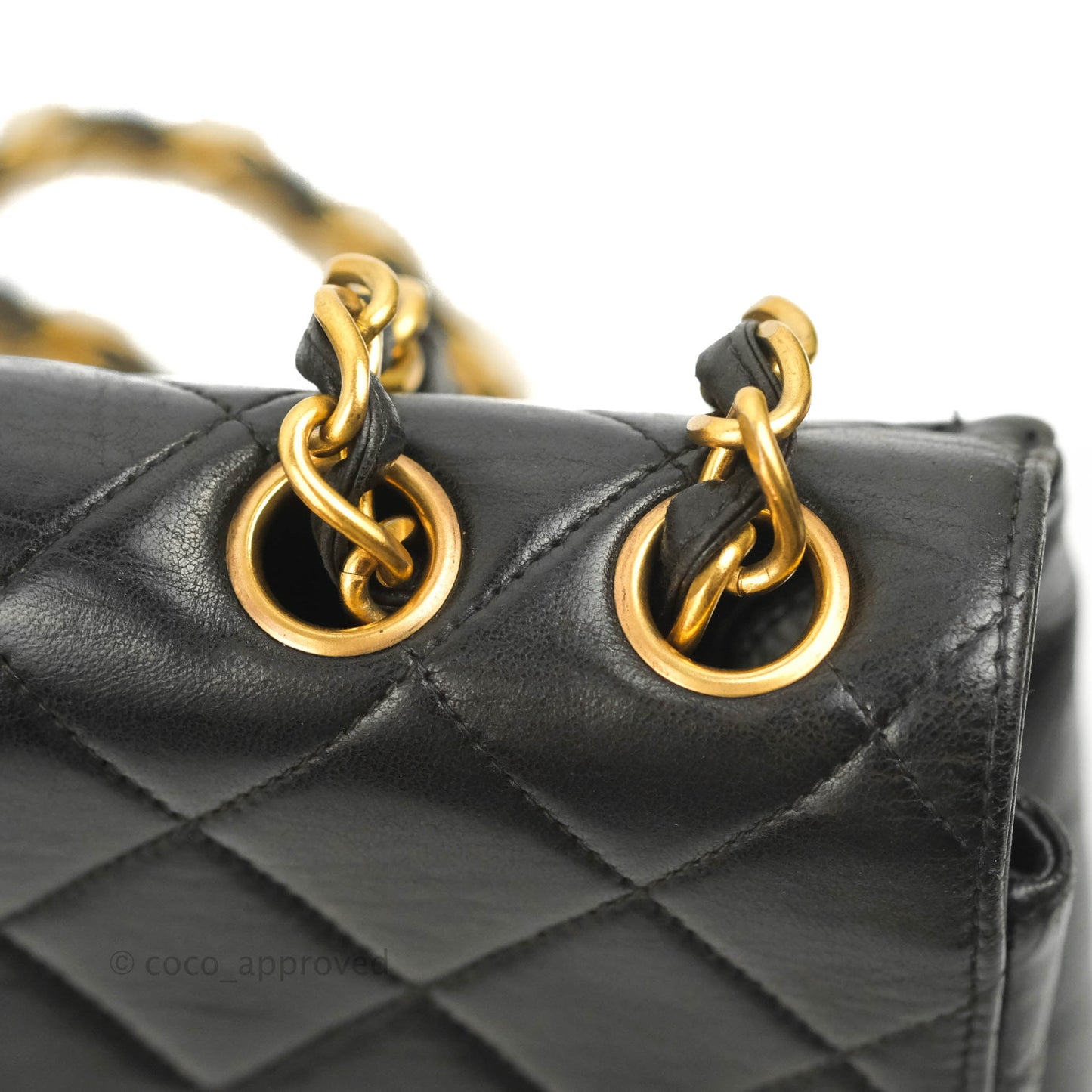 Chanel Vintage Jumbo Single Flap Black Lambskin 24K Gold Hardware