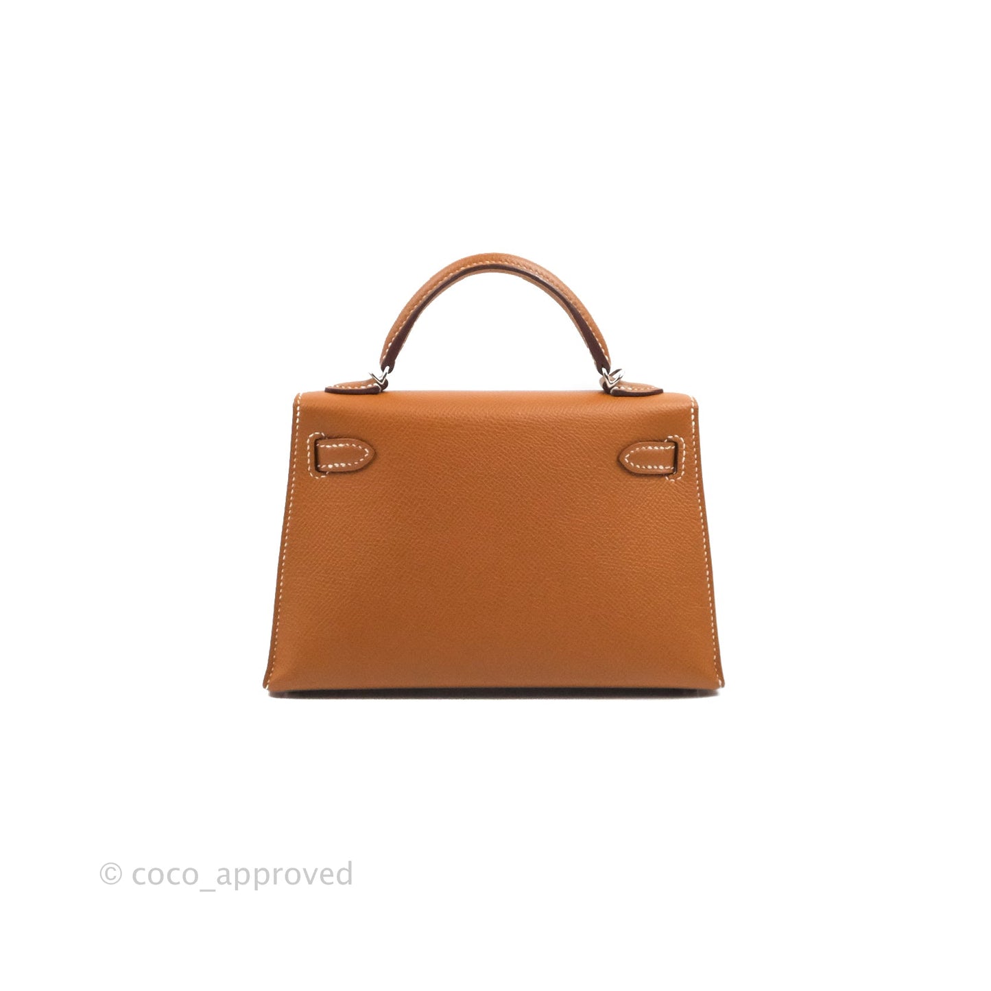 Hermès Mini Kelly II Sellier Gold Epsom Palladium Hardware