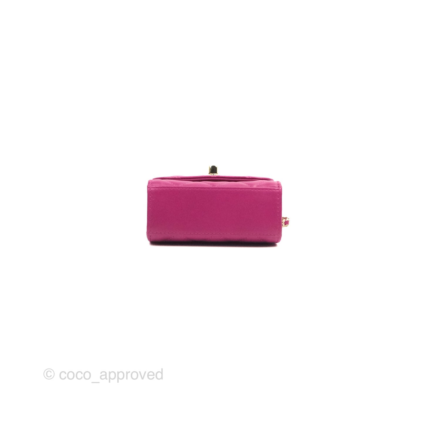Chanel Mini Quilted Trendy CC Clutch With Chain Plum Lambskin Gold Hardware