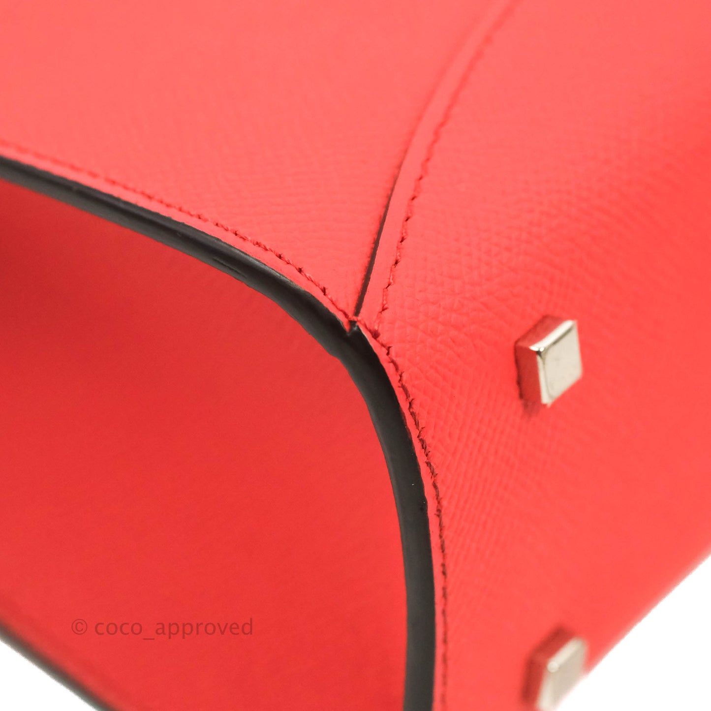 Moynat Gabrielle PM Bag Red Calfskin Silver Hardware