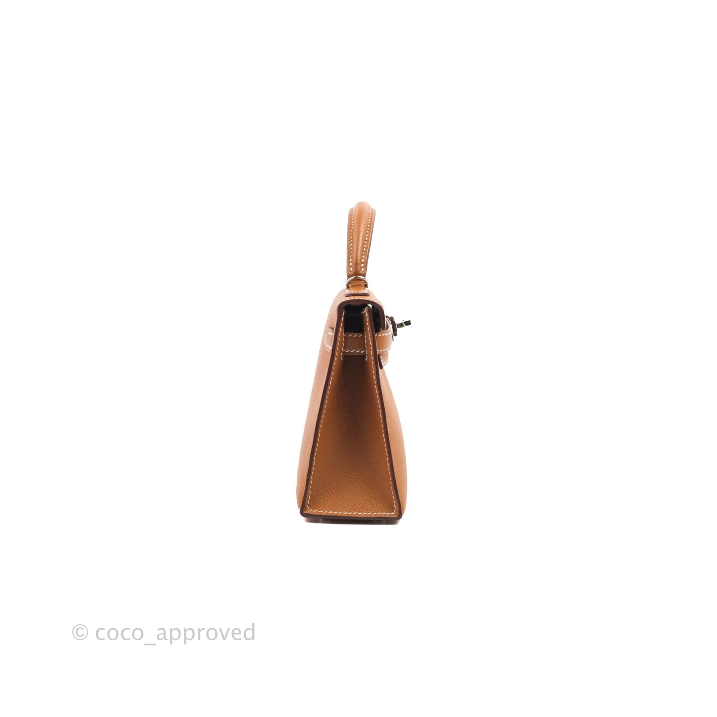 Hermès Mini Kelly II Sellier Gold Epsom Palladium Hardware