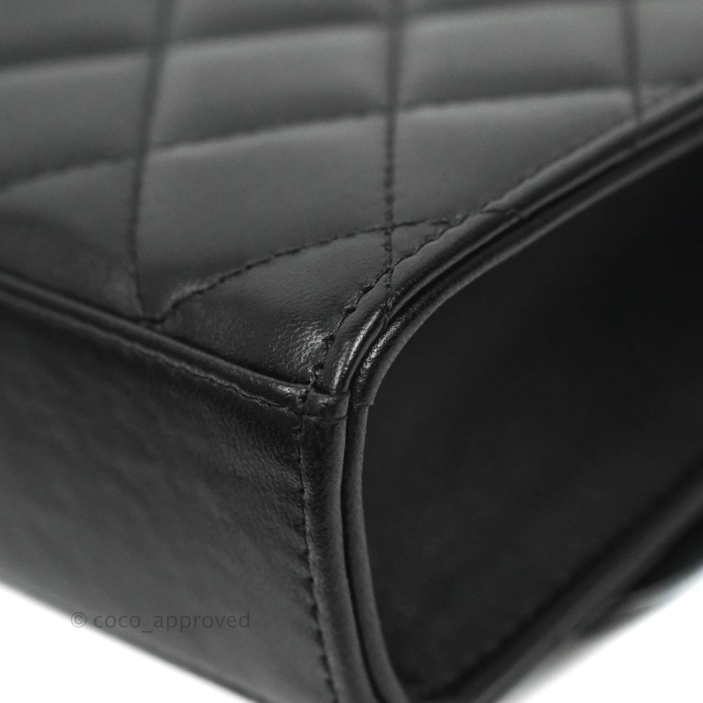 Chanel Mini Quilted Trendy CC Clutch With Chain Black Lambskin Gold Hardware