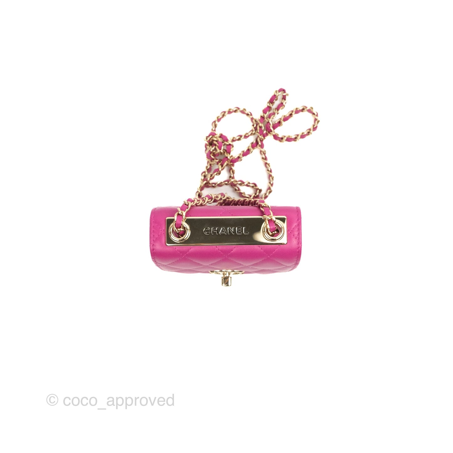 Chanel Mini Quilted Trendy CC Clutch With Chain Plum Lambskin Gold Hardware