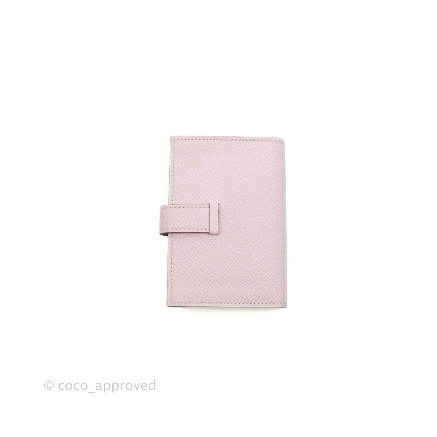 Hermes Bearn Card Holder Epsom Mauve Pale Palladium Hardware