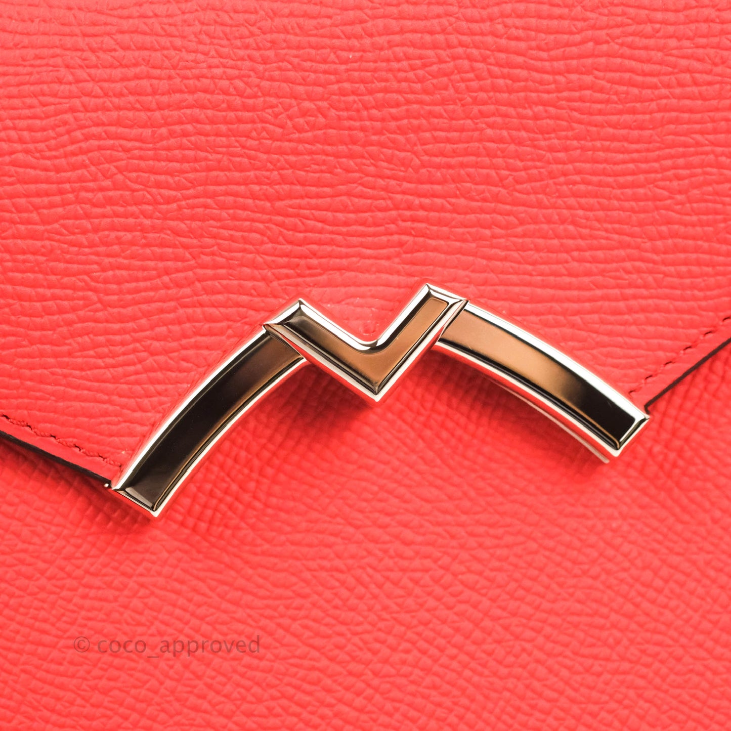 Moynat Gabrielle PM Bag Red Calfskin Silver Hardware