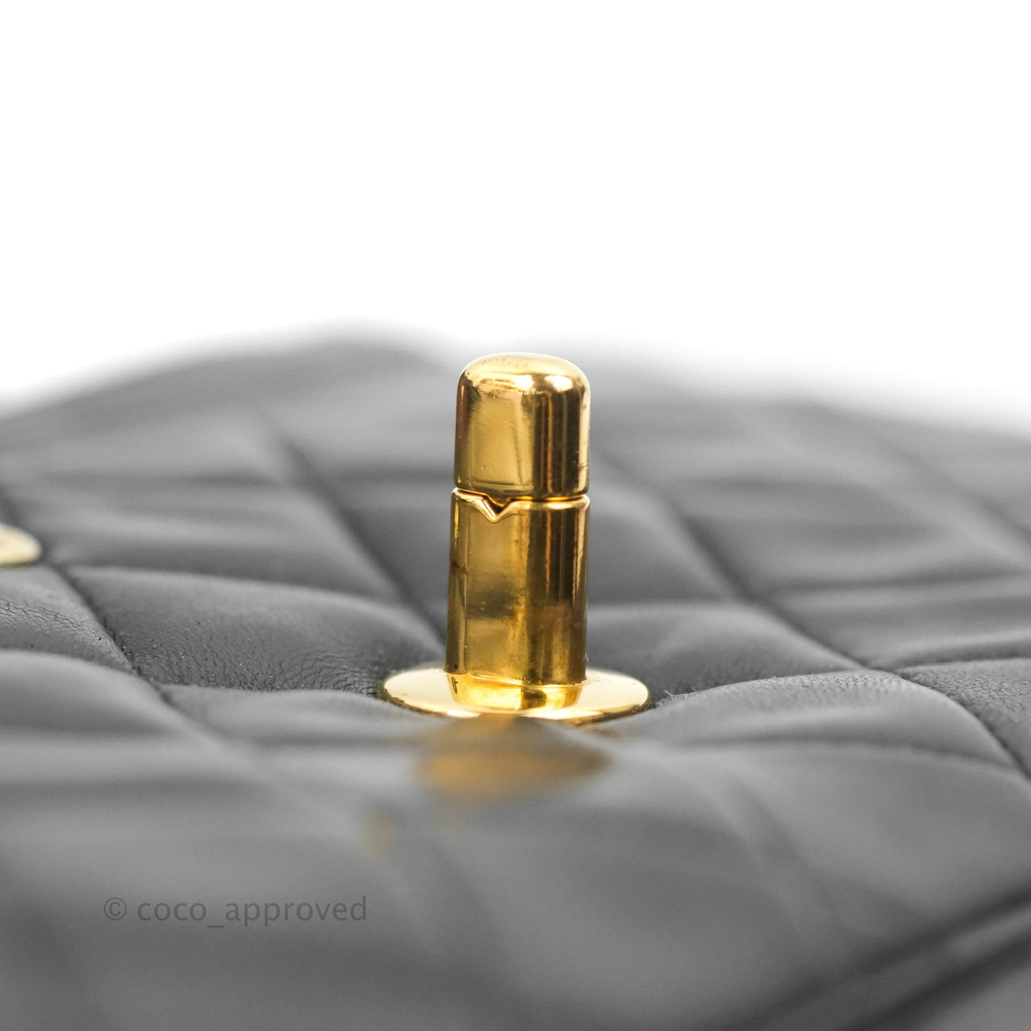 Chanel Classic Vintage Small S/M Flap Black Lambskin 24K Gold Hardware