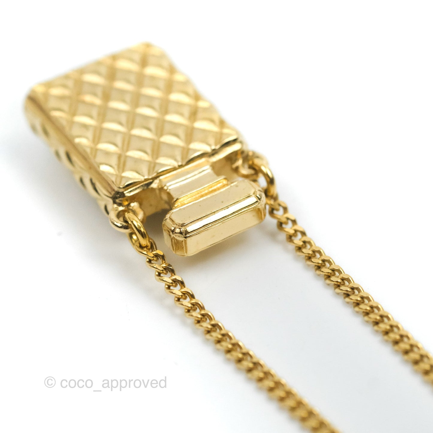 Chanel CC Perfume Bottle Rhinestone Necklace 21V