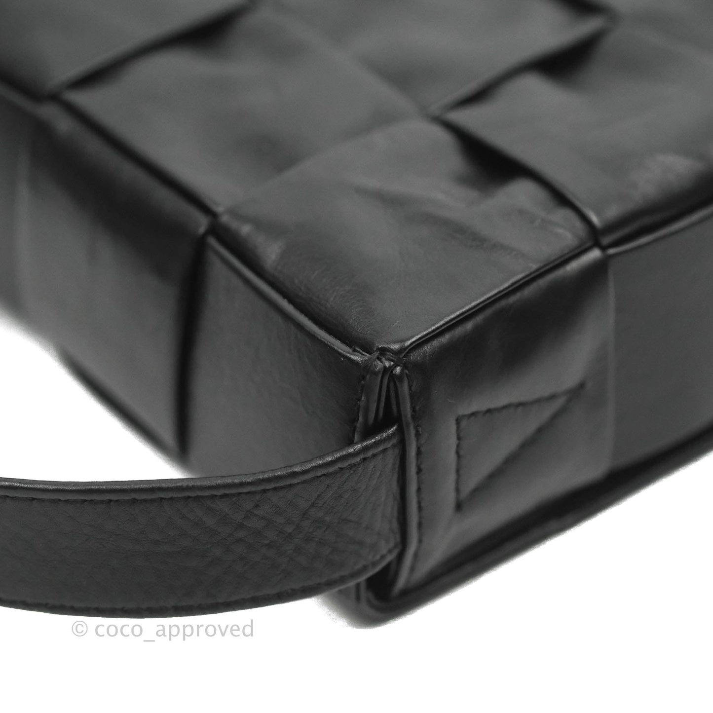 Bottega Veneta Intrecciato Paper Cassette Calfskin Bag Black Silver Hardware
