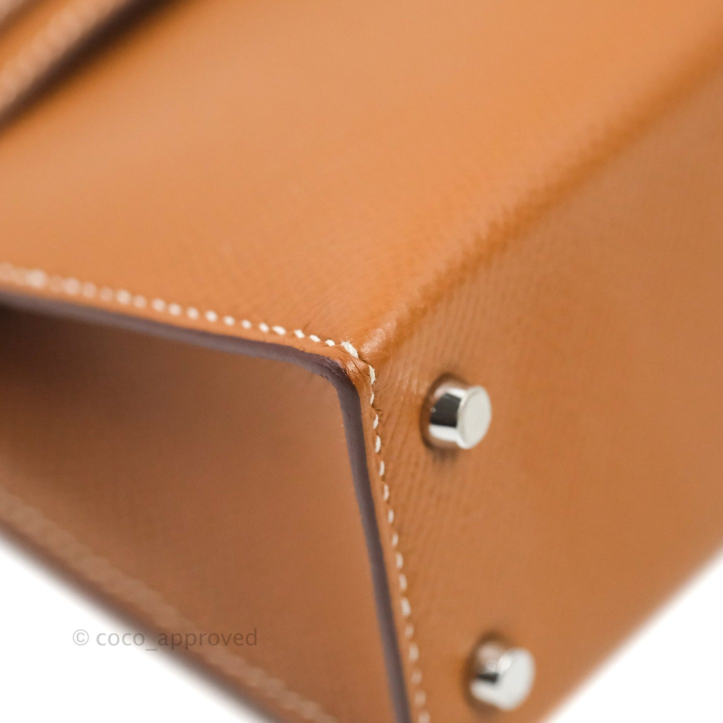 Hermès Mini Kelly II Sellier Gold Epsom Palladium Hardware