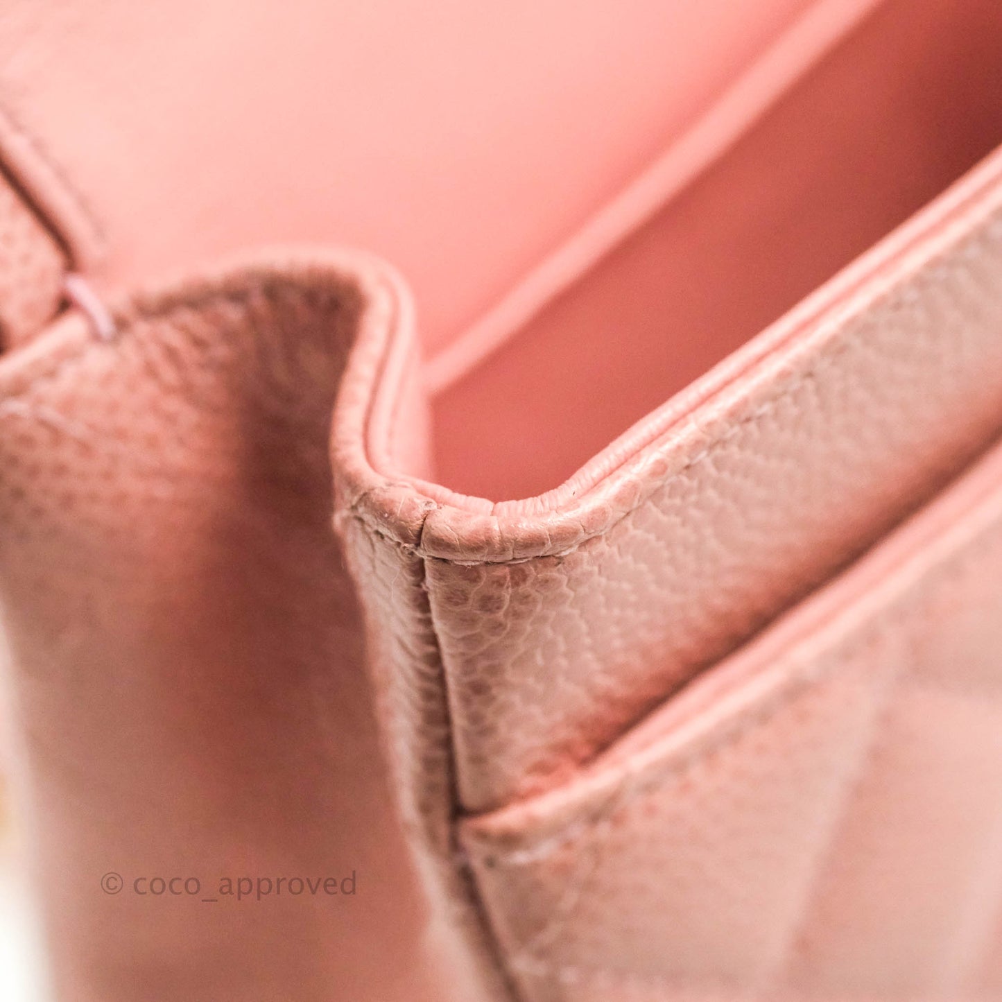 Chanel Vintage Classic M/L Medium Flap Quilted Pink Caviar 24K Gold Hardware