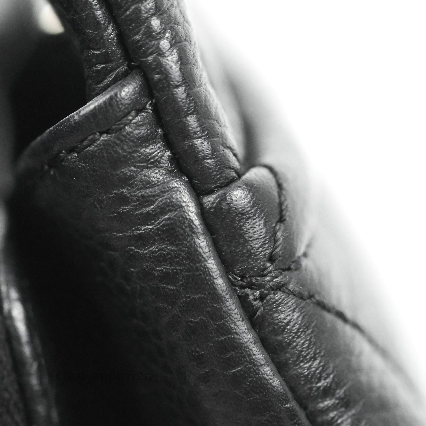 Chanel Quilted Caviar Leather Timeless CC Soft Shopping Tote Bag Black