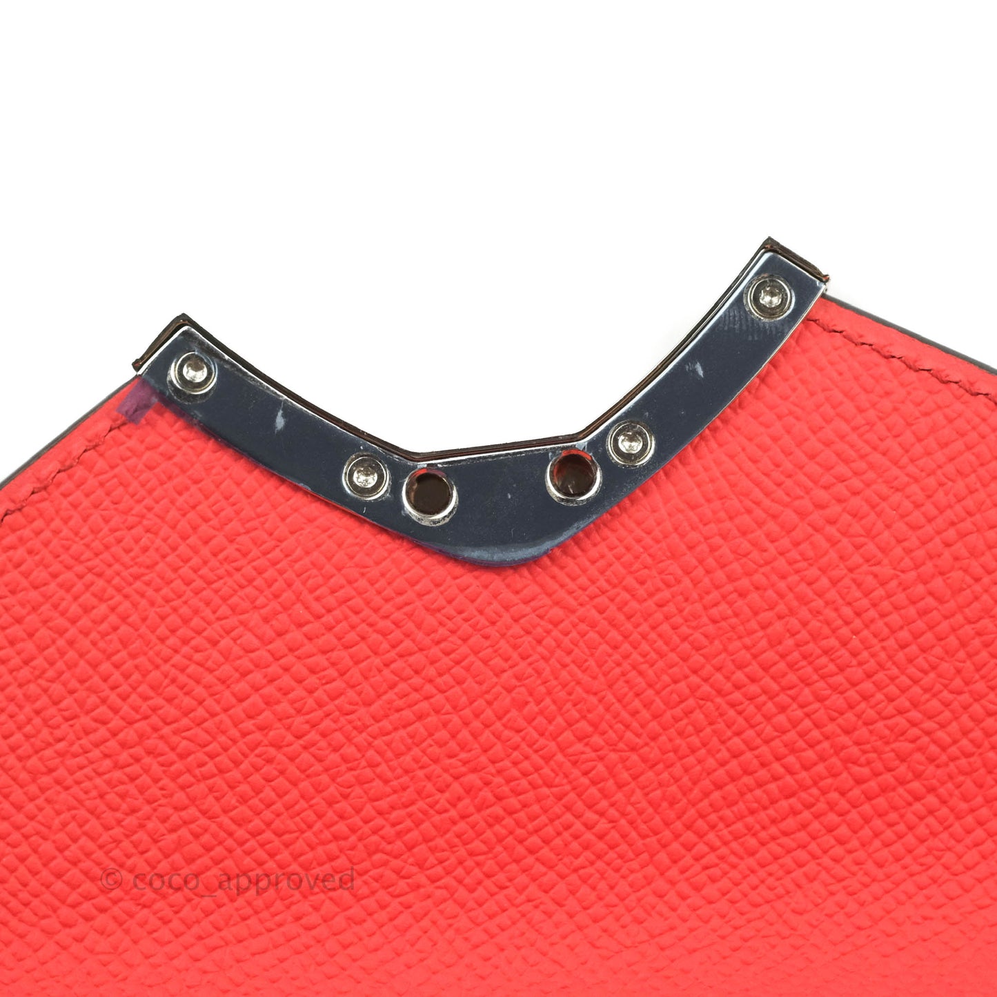 Moynat Gabrielle PM Bag Red Calfskin Silver Hardware