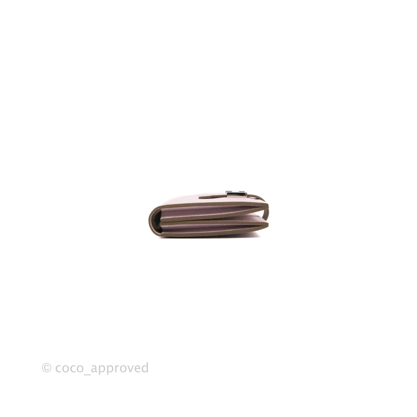Hermes Bearn Card Holder Epsom Mauve Pale Palladium Hardware