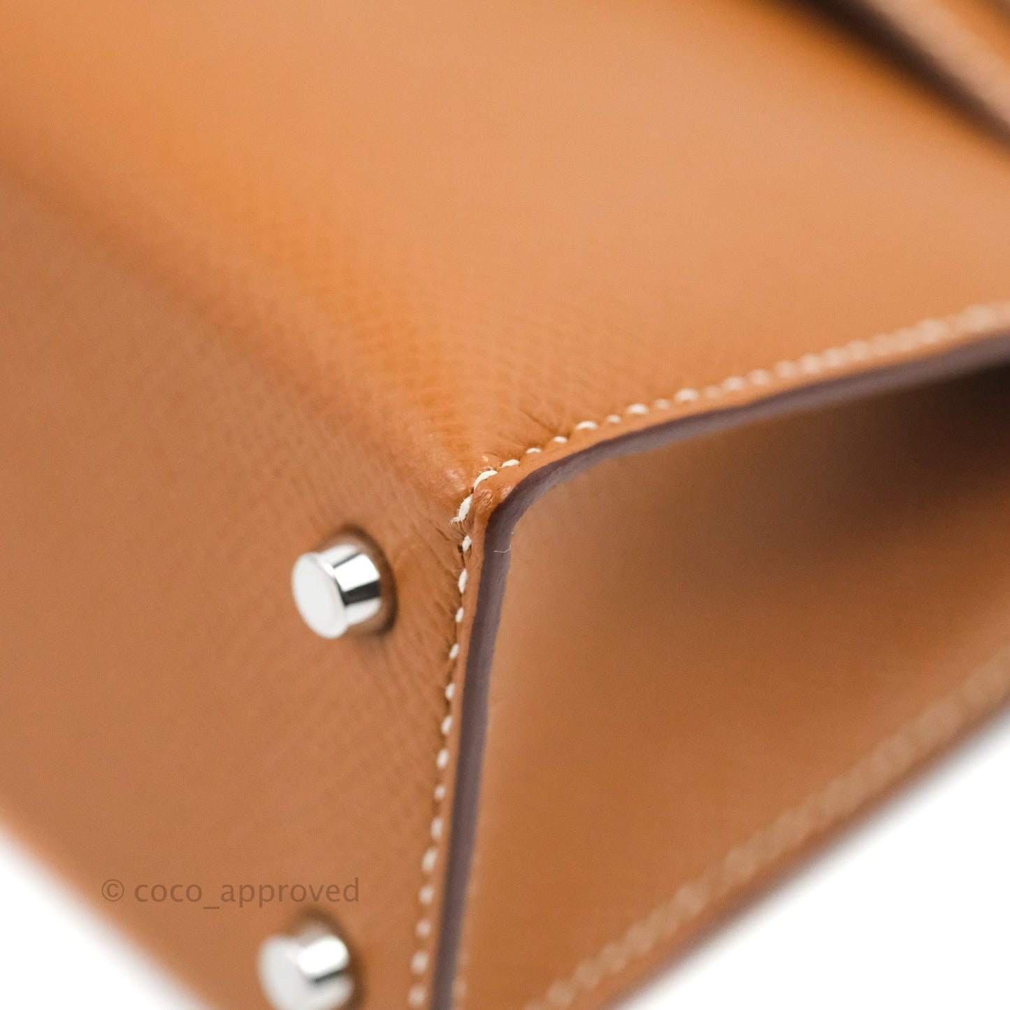 Hermès Mini Kelly II Sellier Gold Epsom Palladium Hardware