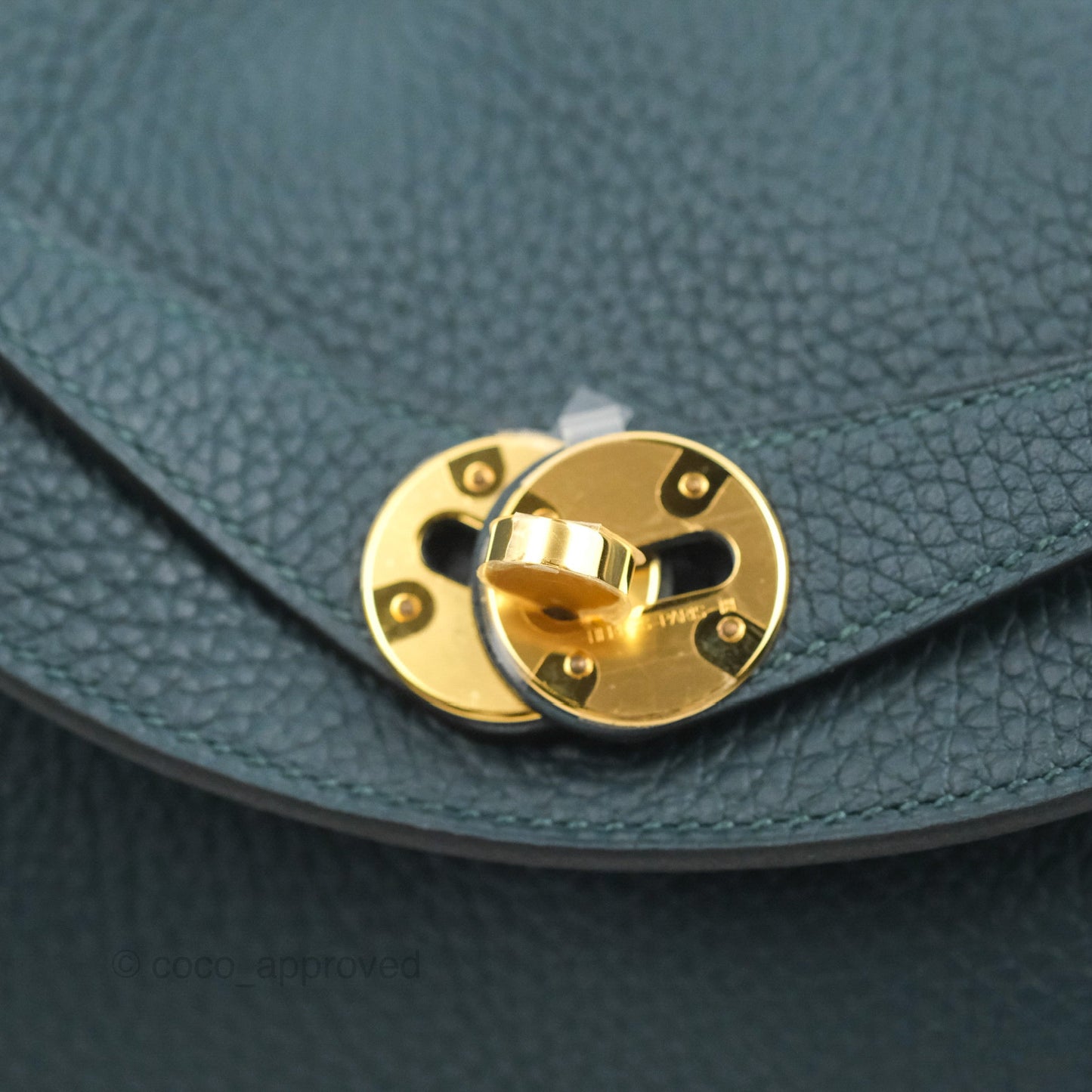 Hermès Lindy 26 Vert Cypress Clemence Gold Hardware