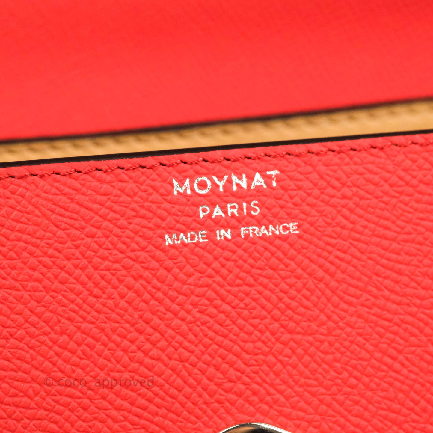Moynat Gabrielle PM Bag Red Calfskin Silver Hardware