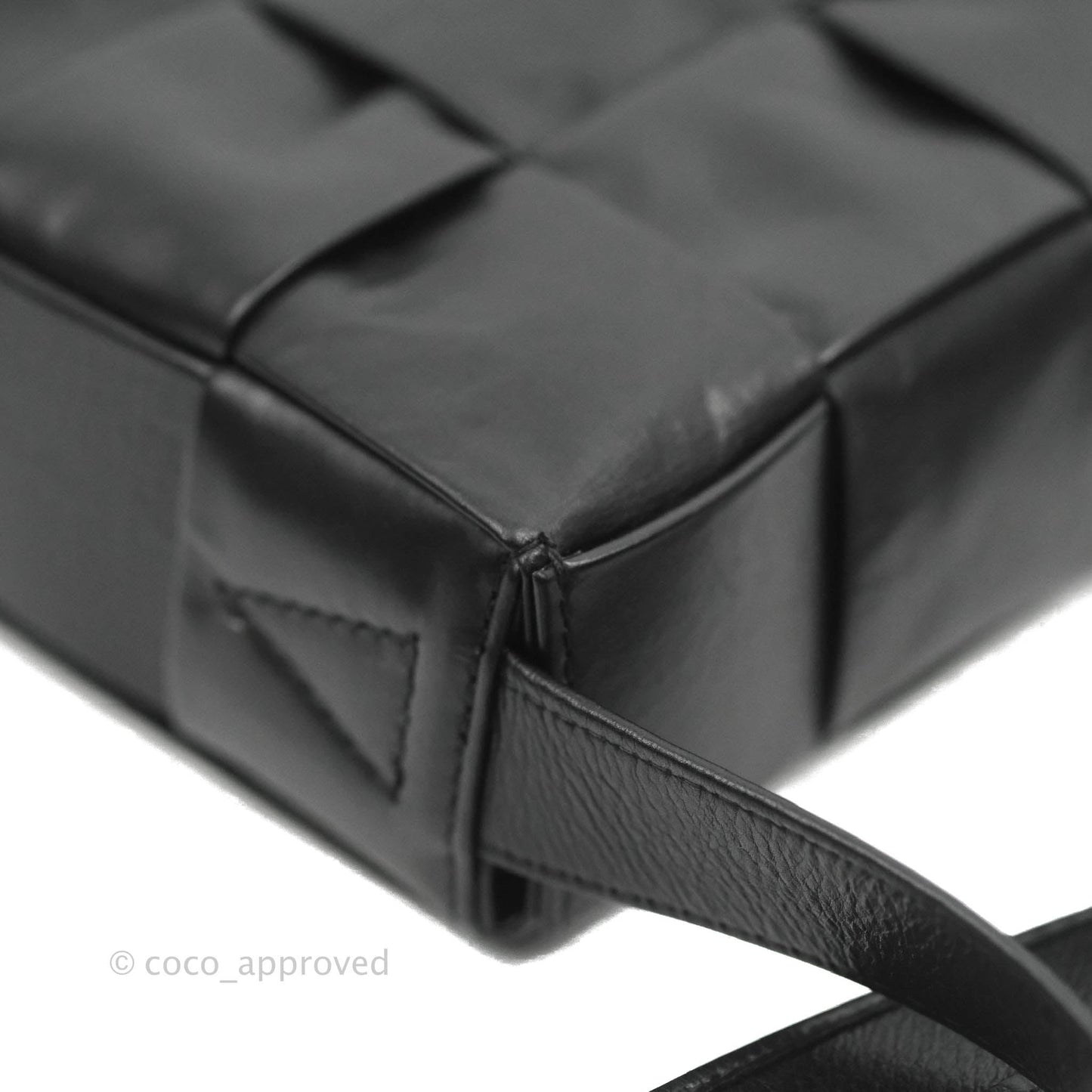 Bottega Veneta Intrecciato Paper Cassette Calfskin Bag Black Silver Hardware