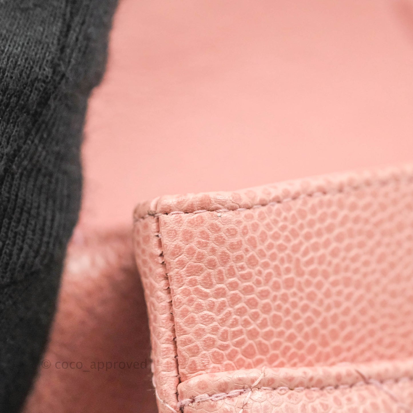 Chanel Vintage Classic M/L Medium Flap Quilted Pink Caviar 24K Gold Hardware