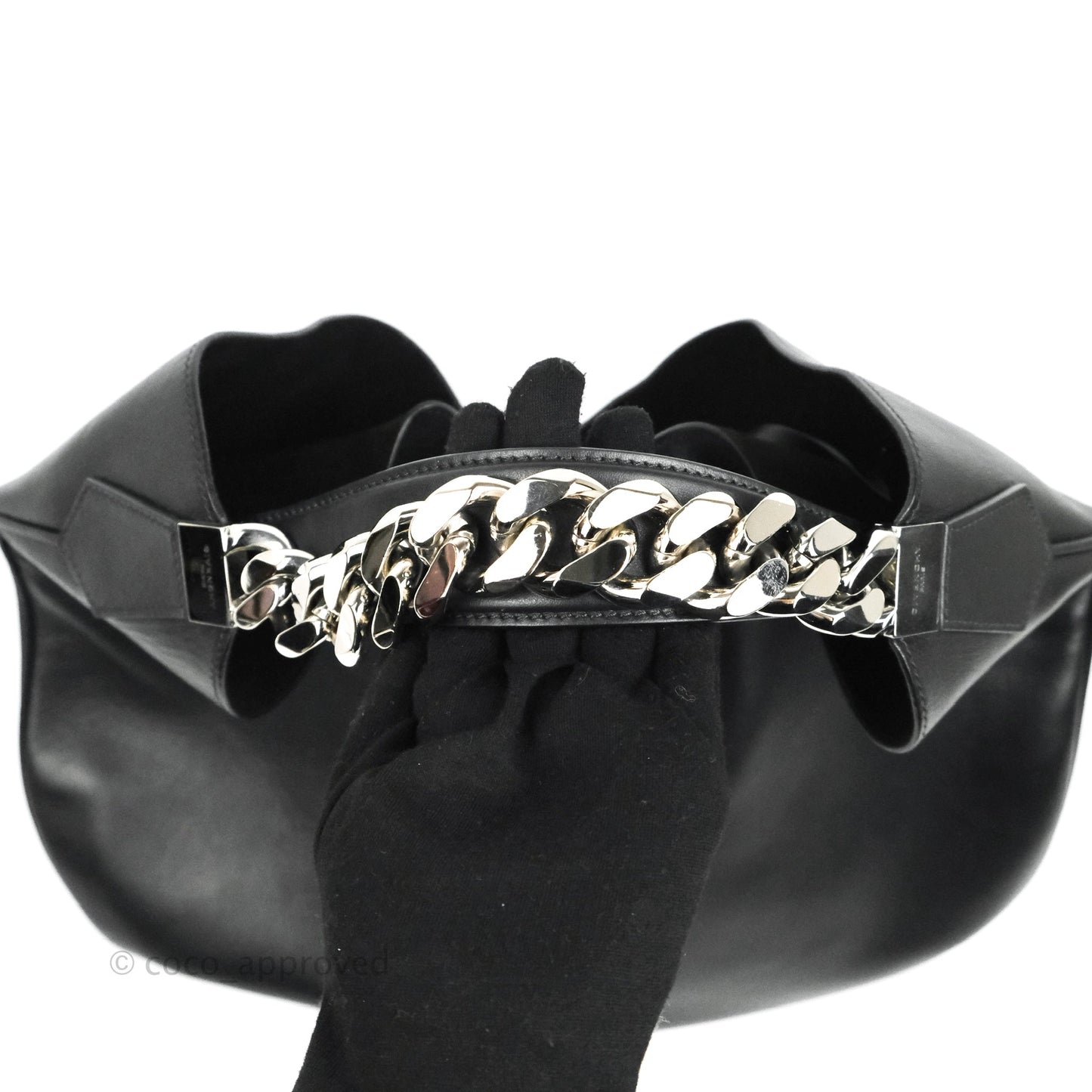 Givenchy Medium Infinity Hobo Bag Black Calfskin Silver Hardware