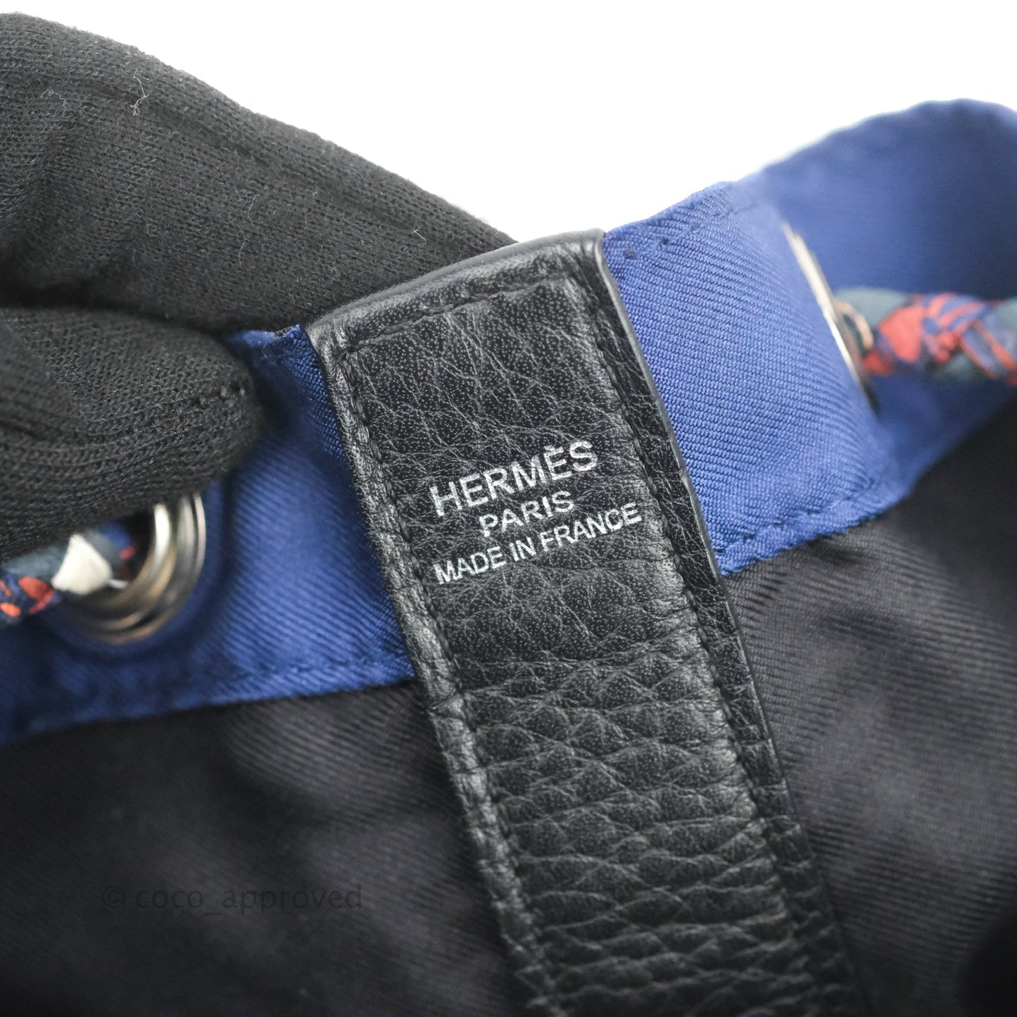 Hermes Sac Soie-Cool Drawstring Backpack Navy