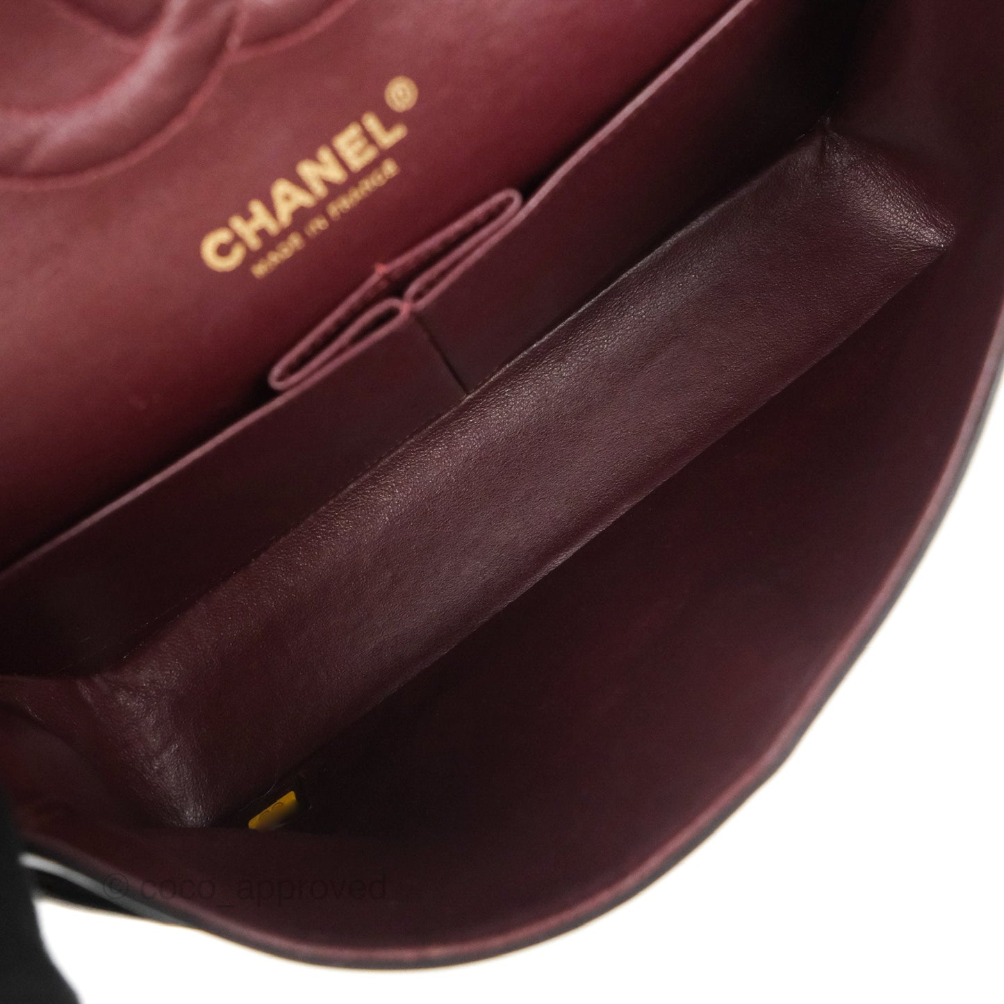 Chanel Classic M/L Medium Flap Quilted Black Lambskin Gold Hardware