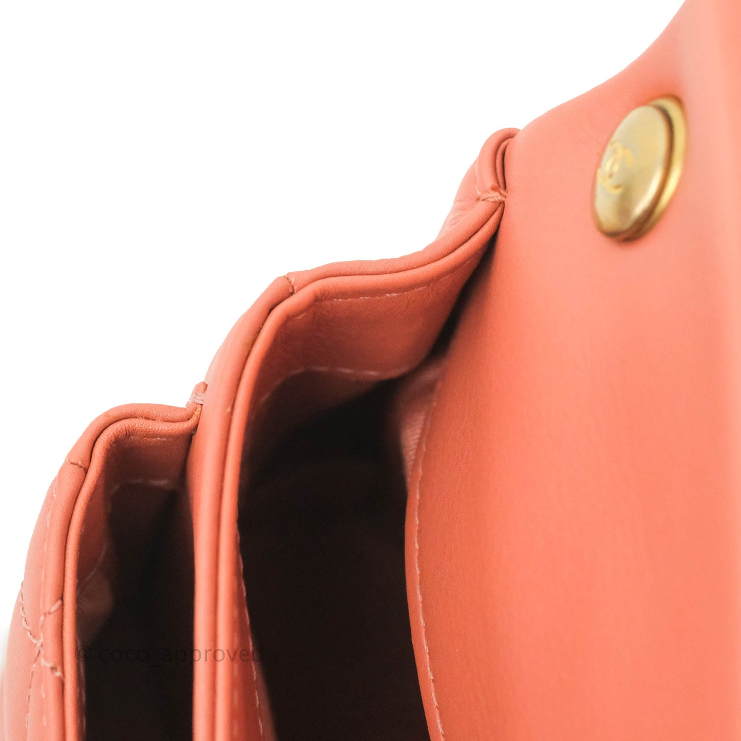 Chanel Mini Flap Bag With Top Handle Pink Lambskin Gold Hardware 20C