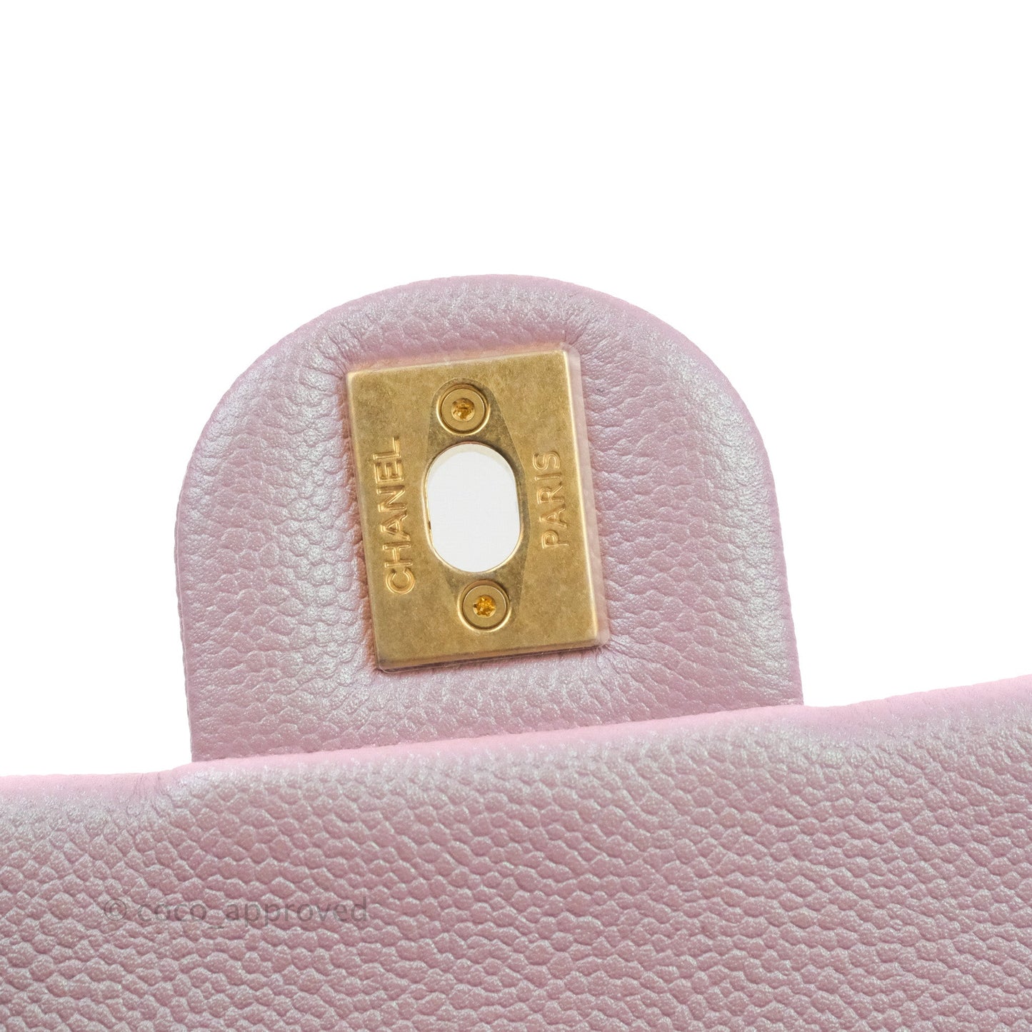 Chanel Quilted My Perfect Mini Iridescent Lilac Caviar Aged Gold Hardware 21K