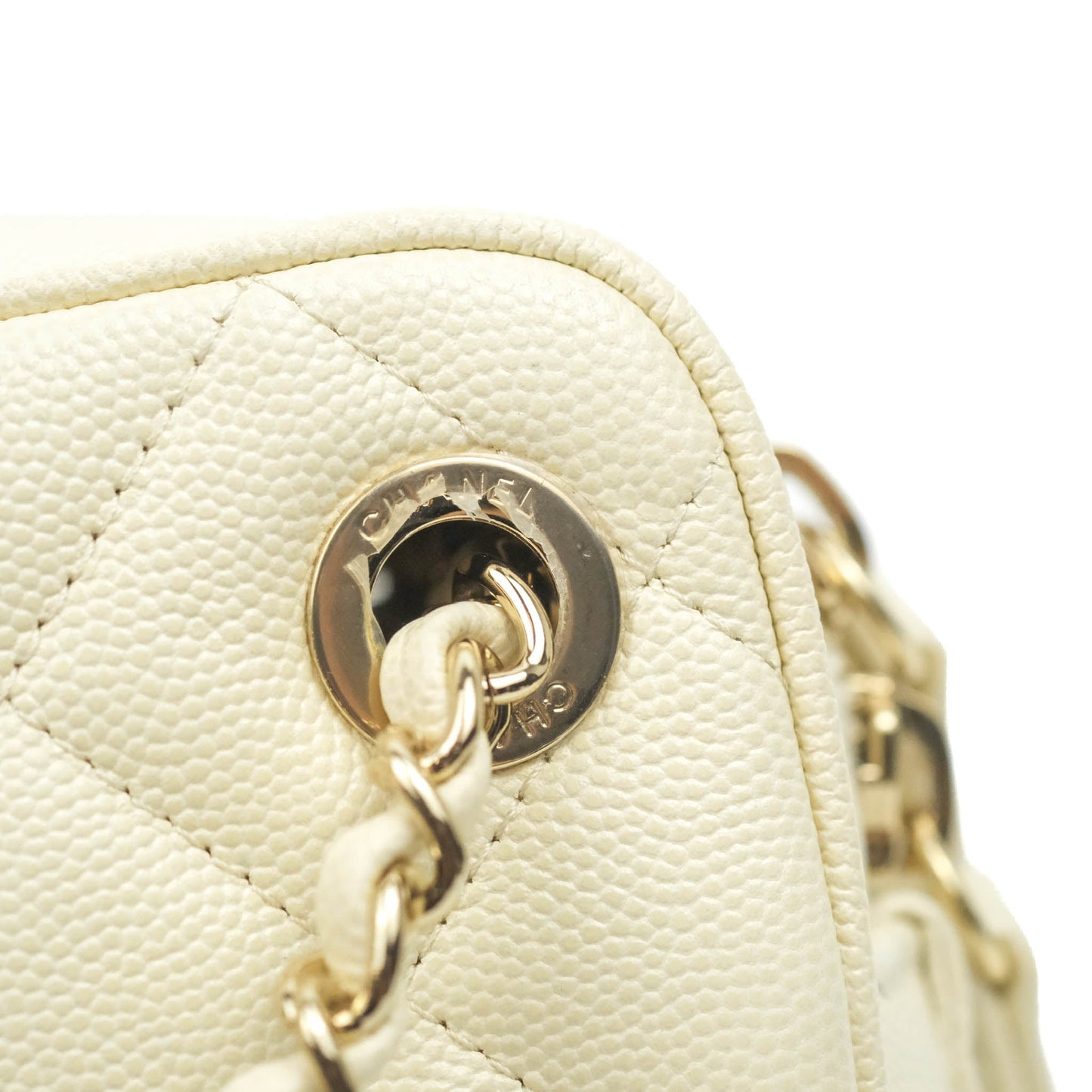 Chanel Camera Bag With Detachable Pouch Ivory Caviar Gold Hardware