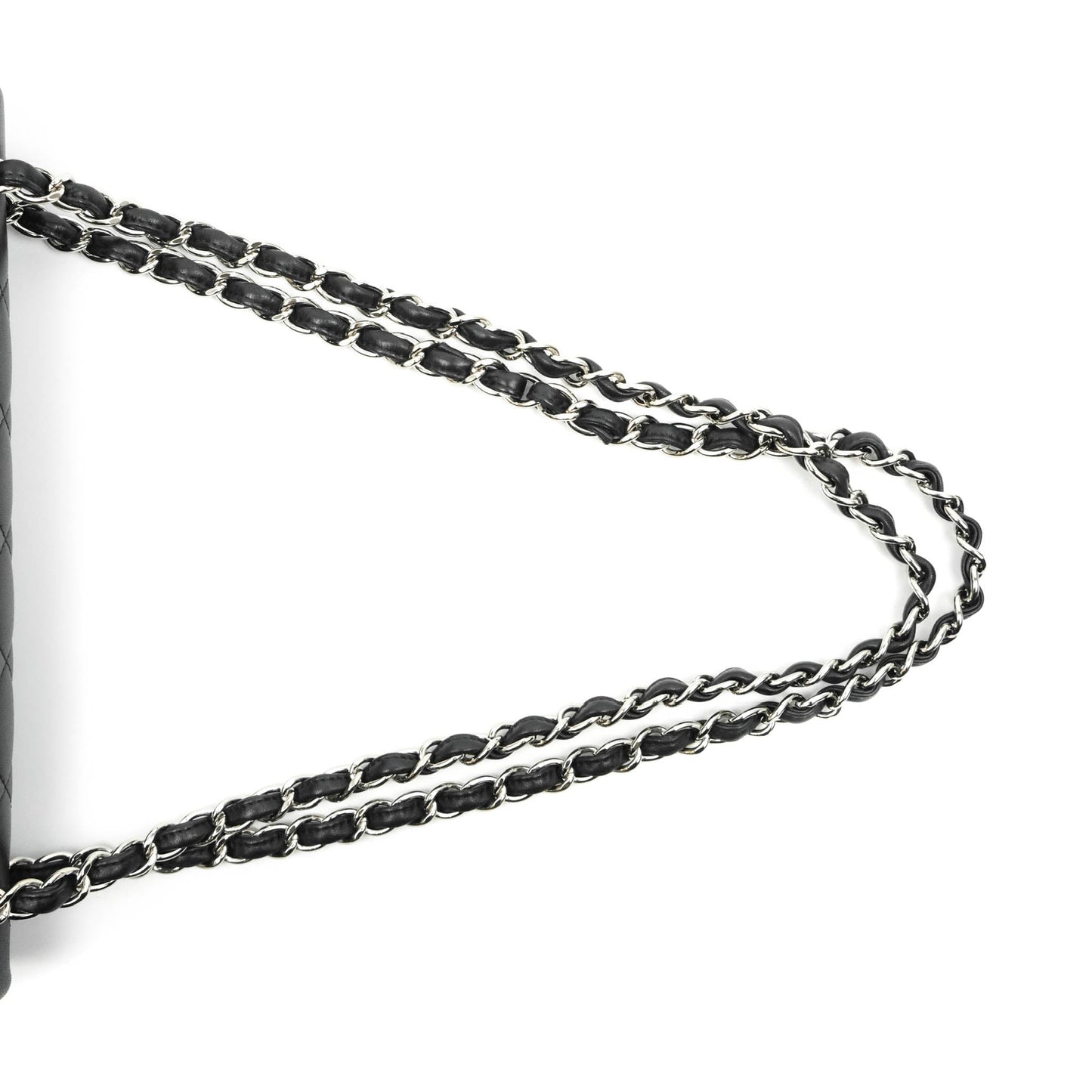 Chanel Jumbo Double Flap Black Lambskin Silver Hardware⁣⁣