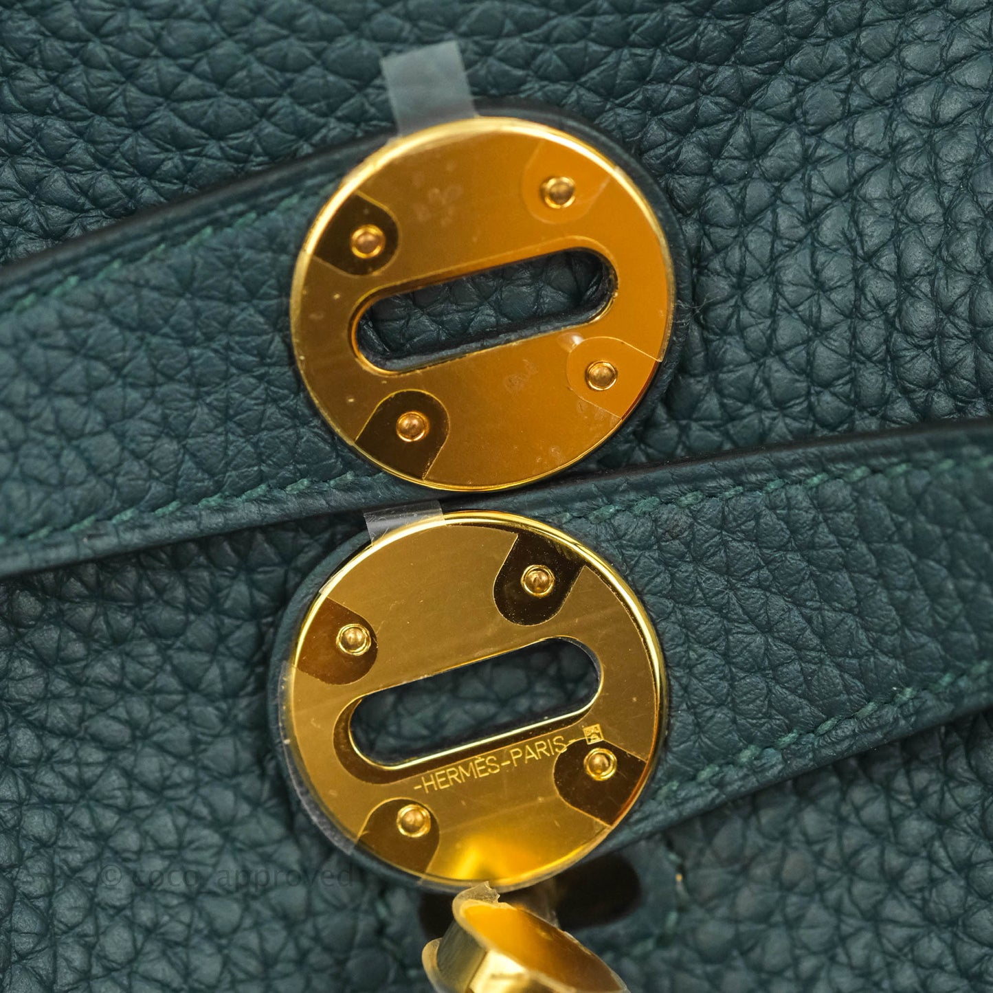 Hermès Lindy 26 Vert Cypress Clemence Gold Hardware