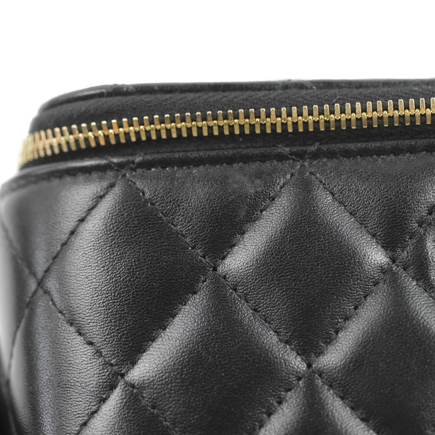 Chanel Classic Vanity with Chain Black Lambskin Gold Hardware