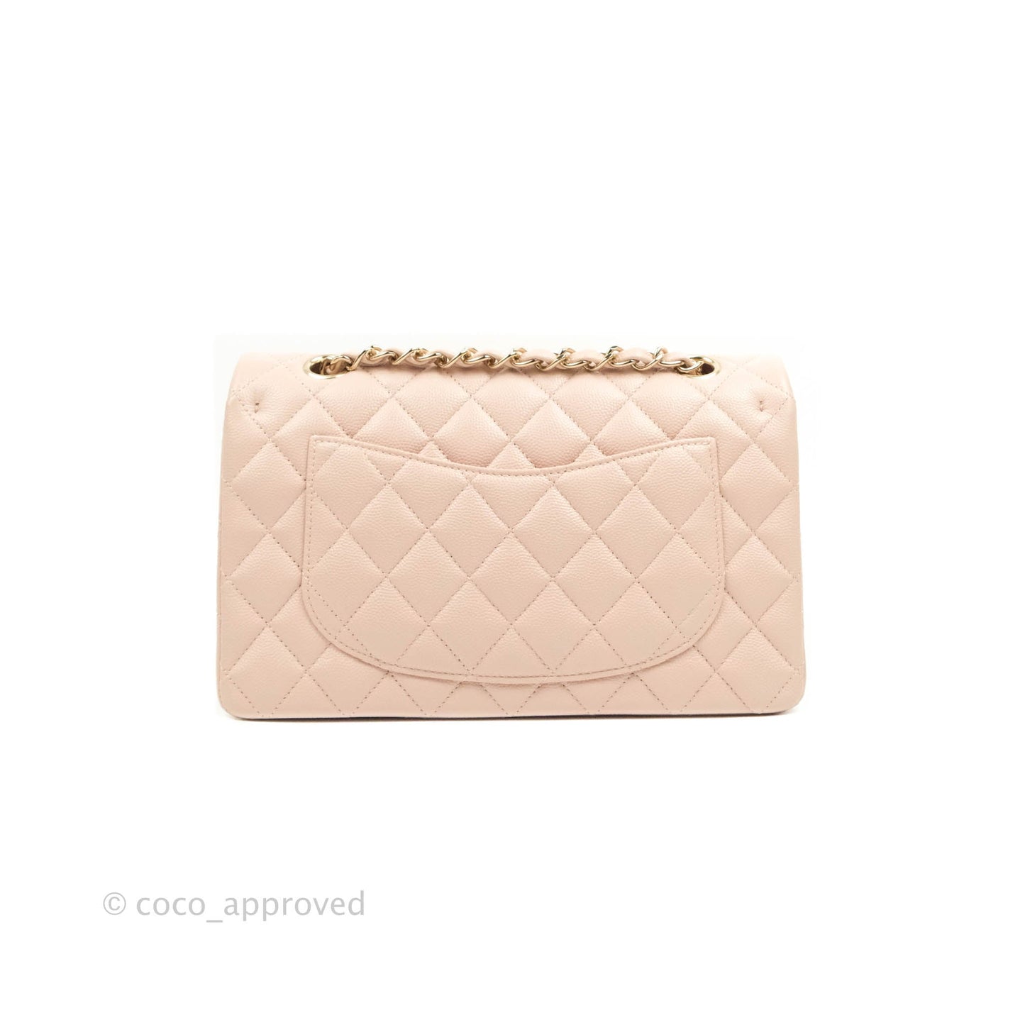 Chanel Small Classic Quilted Flap Rose Clair Pink Caviar Gold Hardware 21C
