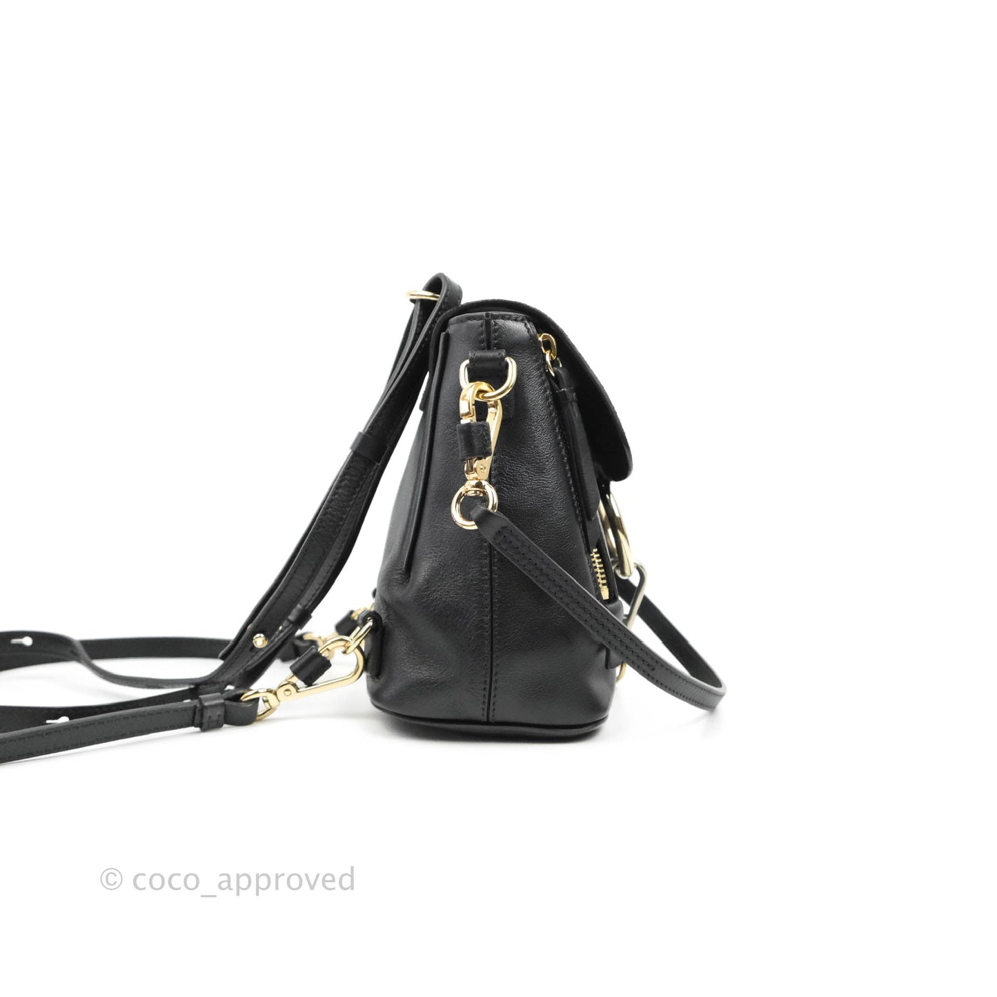 Chloé Small Faye Backpack Black Suede Calfskin