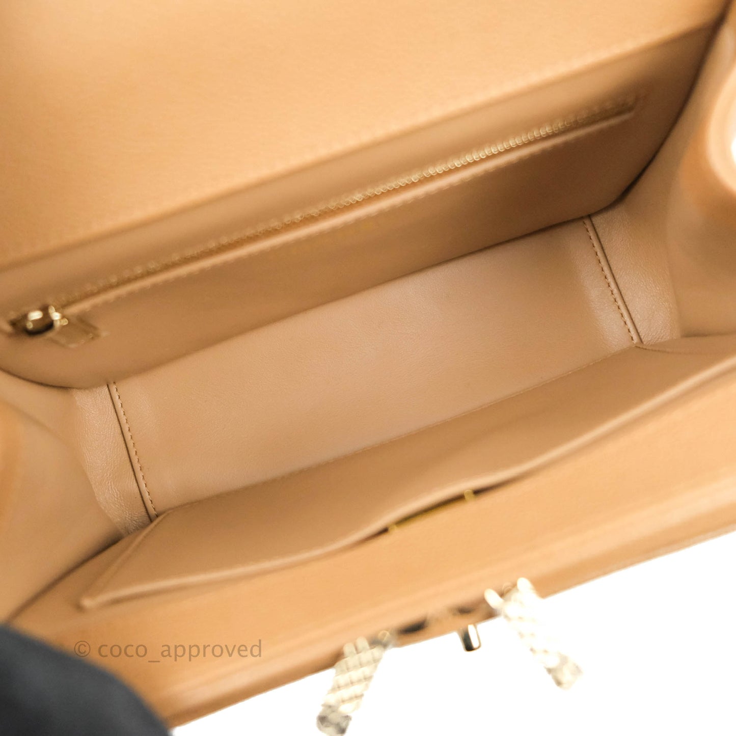 Chanel Quilted Medium Business Affinity Flap Caramel Dark Beige Caviar Gold Hardware