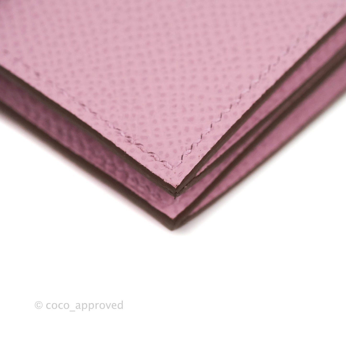 Hermes Bearn Card Holder Epsom Mauve Sylvester Palladium Hardware