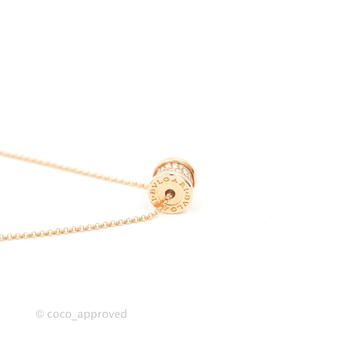 Bvlgari Mini Zero1 18K Rose Gold and Diamond Necklace
