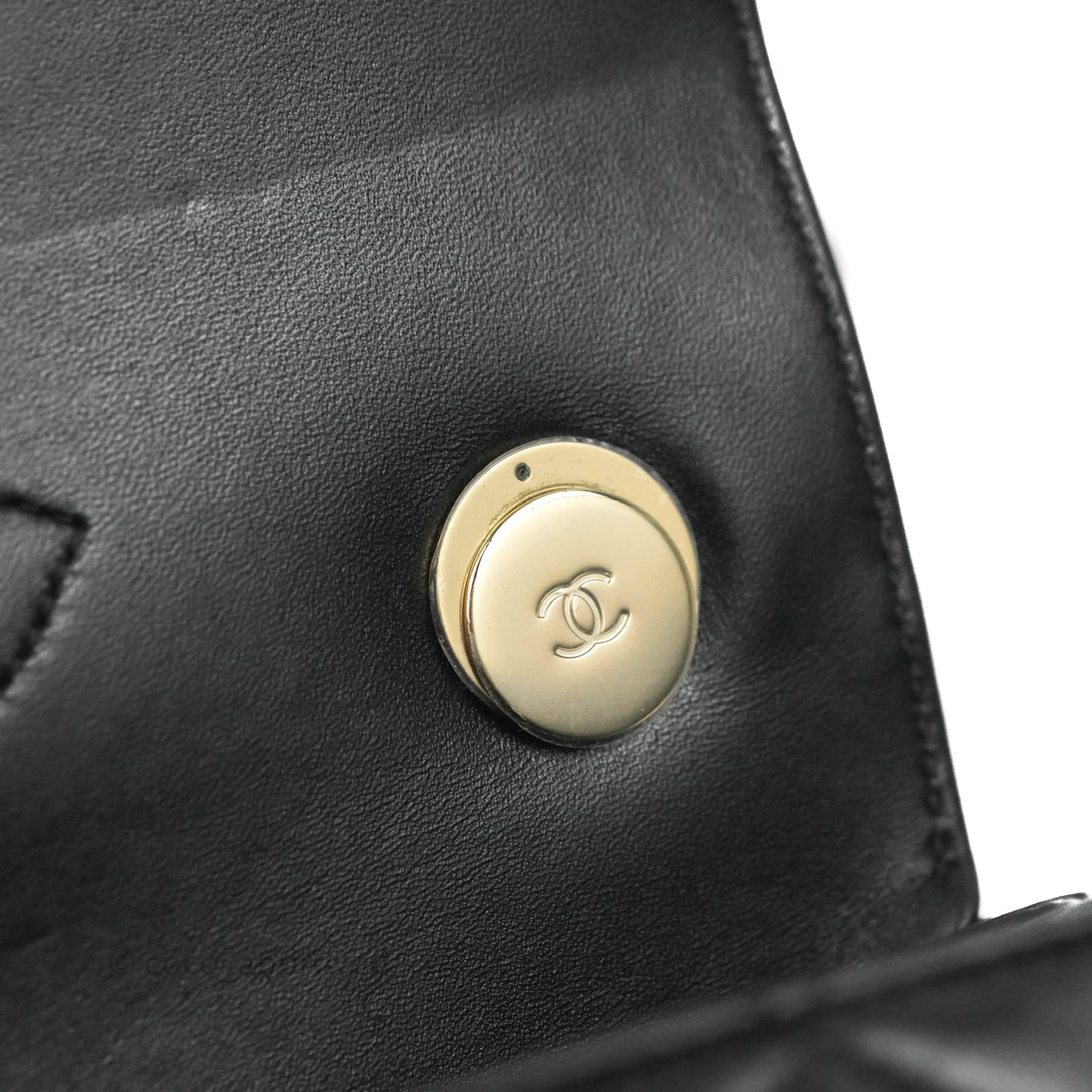Chanel Small Trendy CC Black Lambskin Gold Hardware