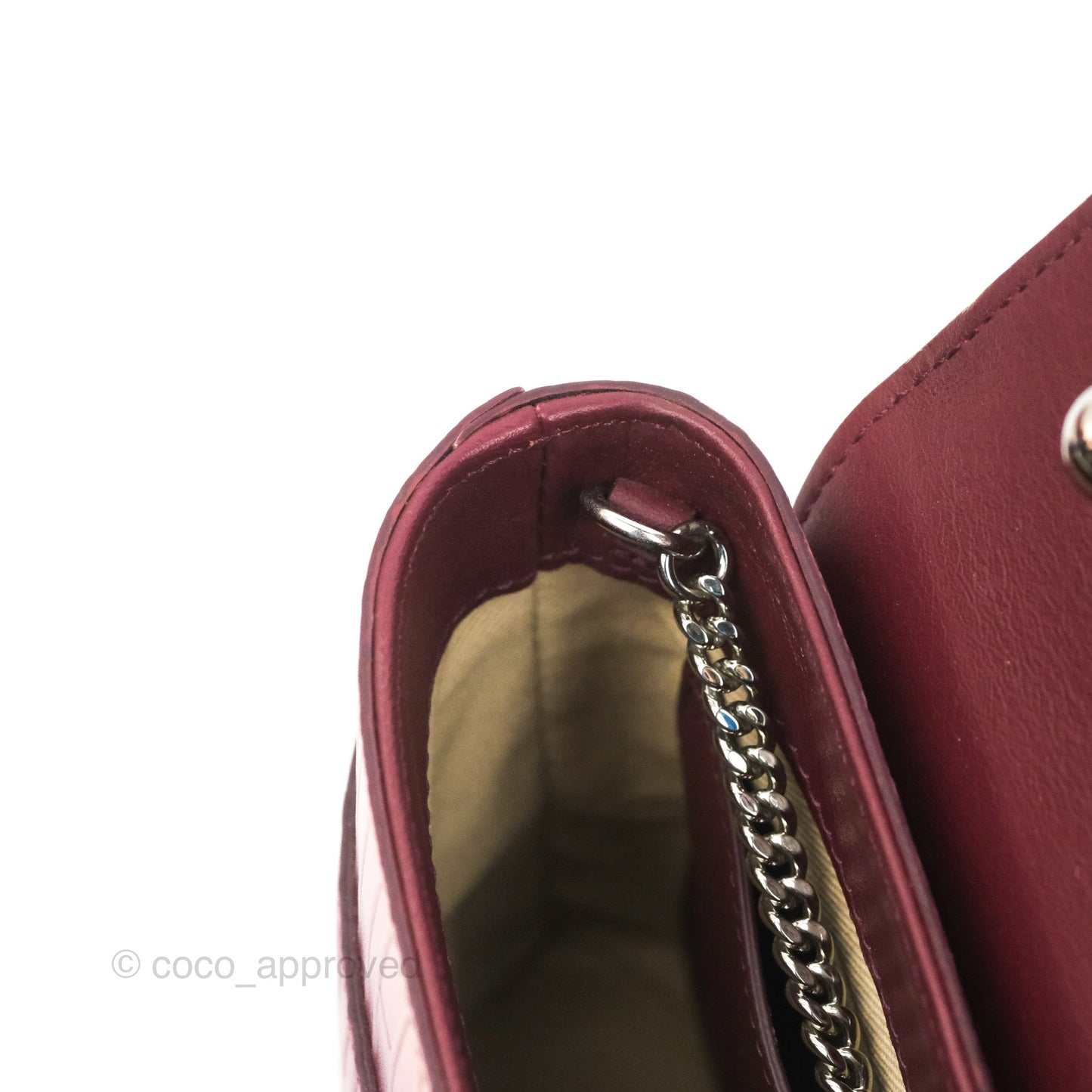 Chloé Small Aby Lock Chain Bag Brown/Purple Embossed Calfskin