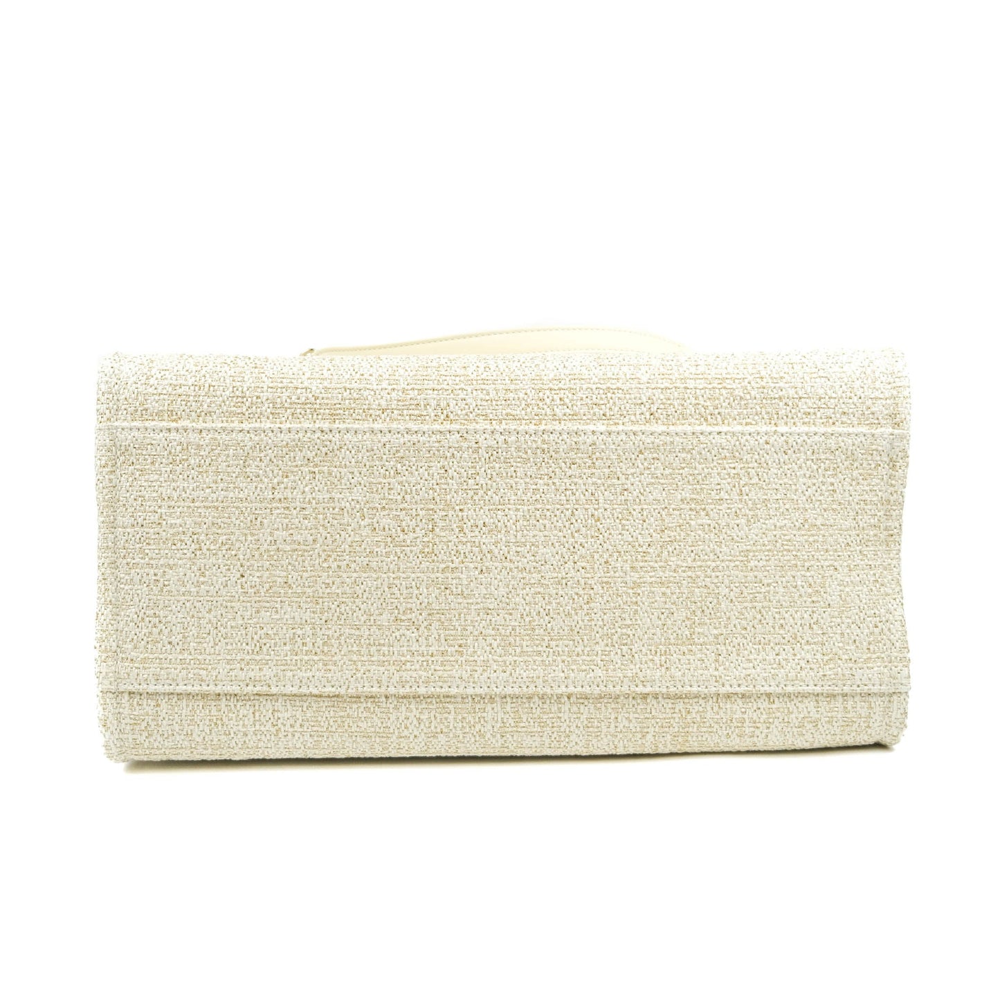 Chanel Large Deauville Iridescent Gold Beige Canvas Gold Hardware