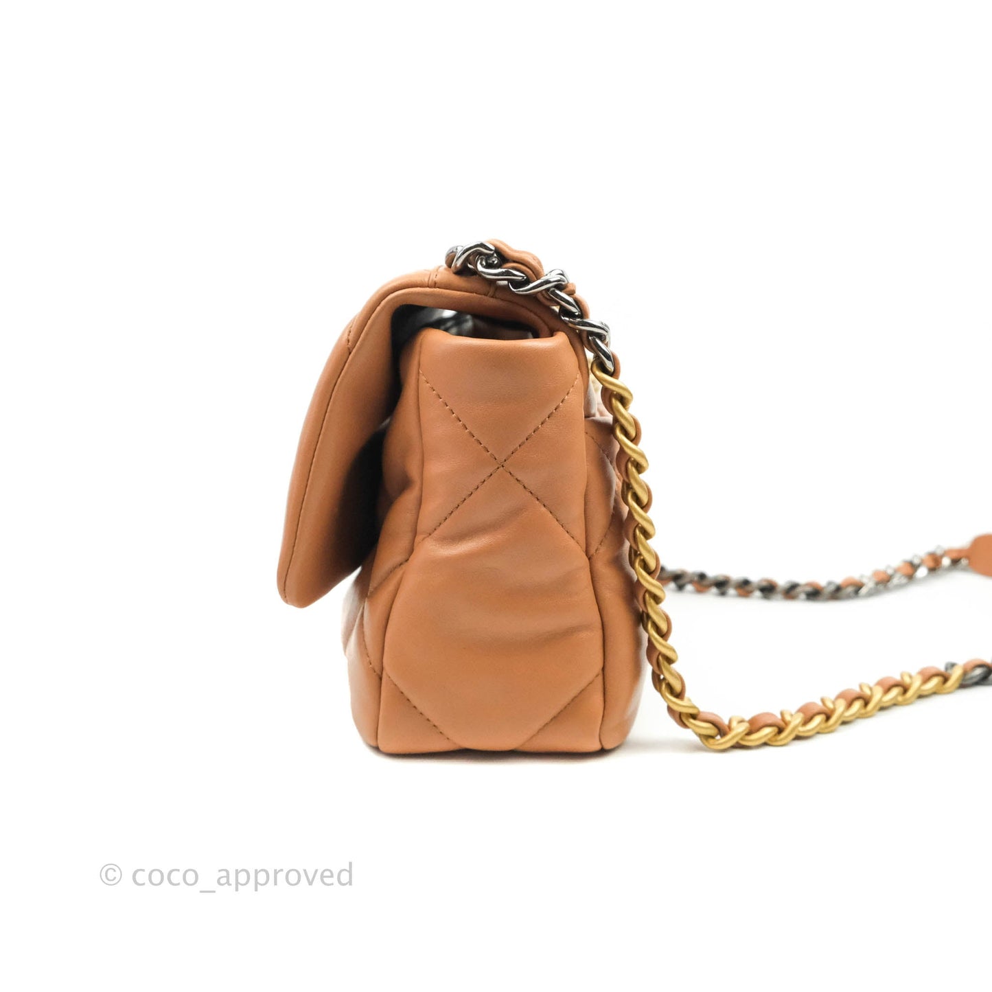 Chanel 19 Small Caramel Dark Beige Lambskin Mixed Hardware 21K