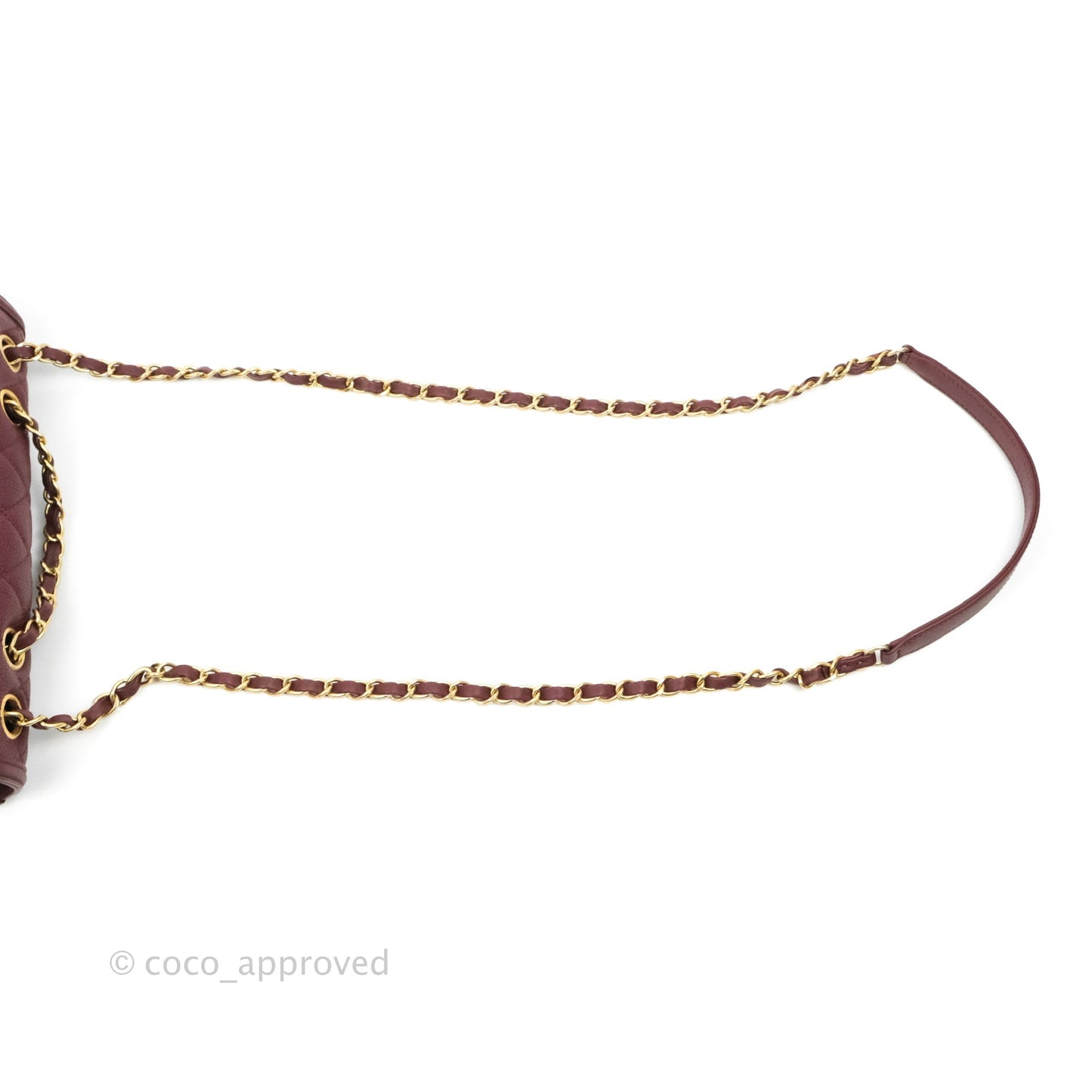 Chanel Quilted Medium CC Filigree Flap Burgundy Black Caviar