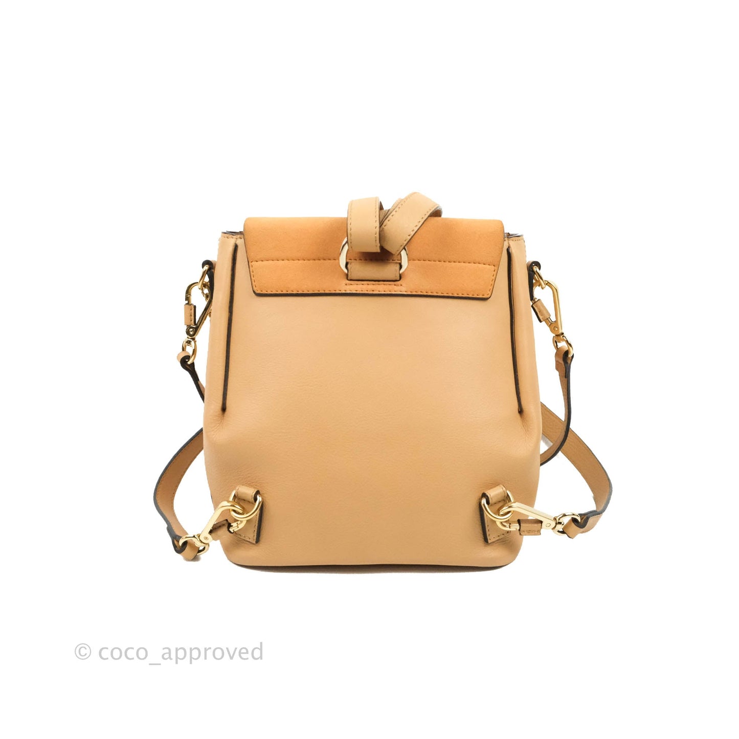 Chloe Small Faye Backpack Suede Calfskin Gold Hardware Blush Nude