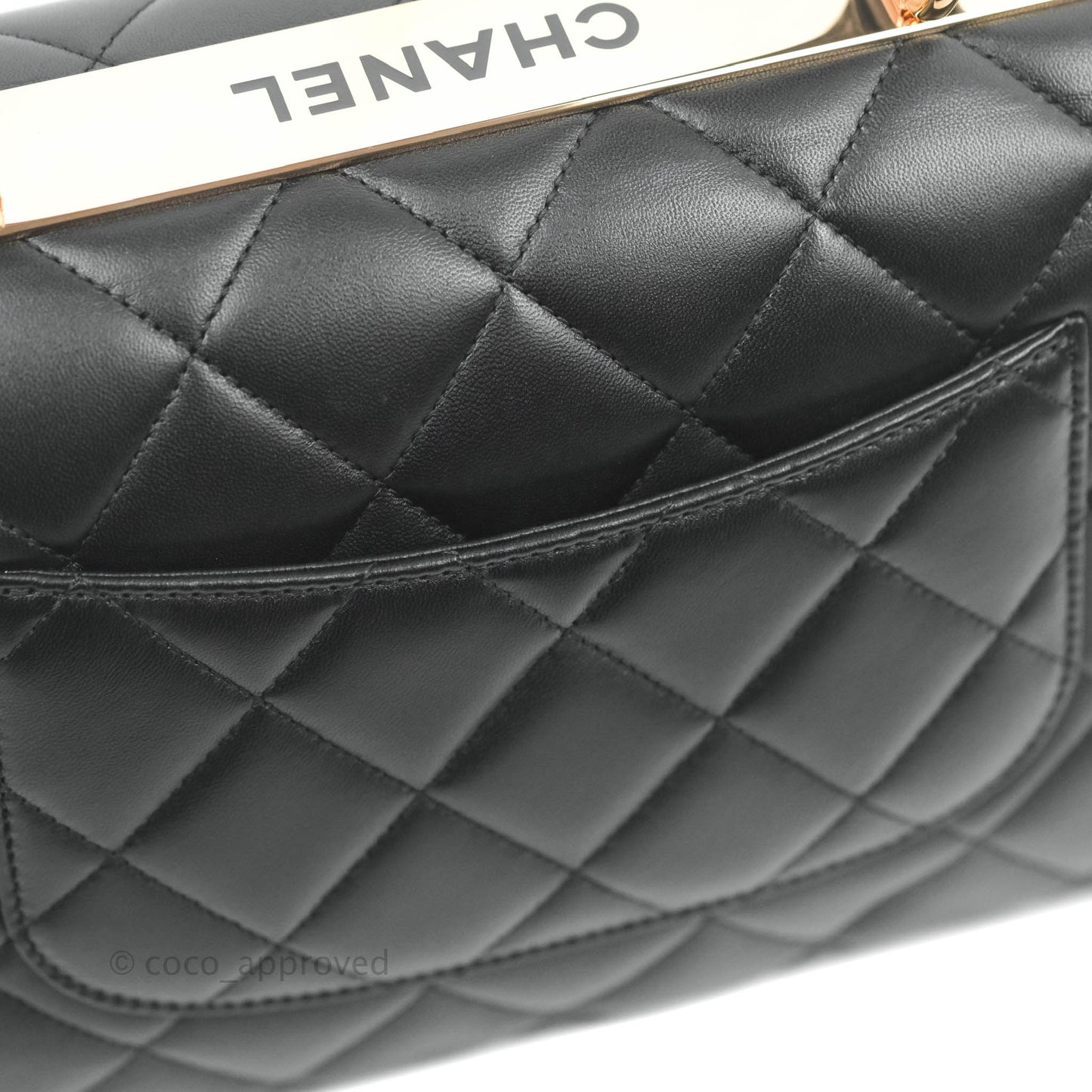 Chanel Trendy CC Small Black Lambskin Rose Gold Hardware